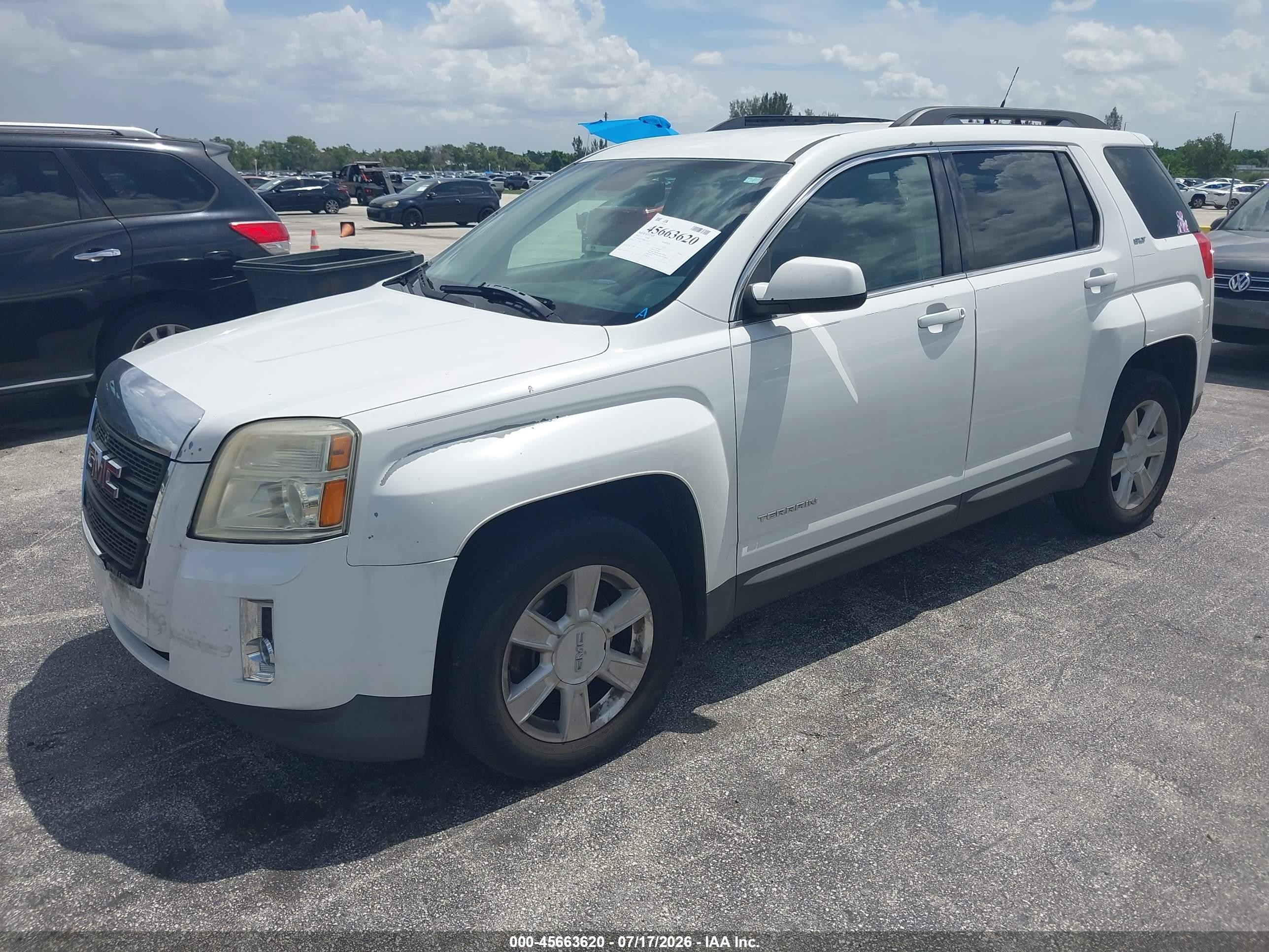 2013 Gmc Terrain Slt-1 White vin: 2GKFLUE30D6135525