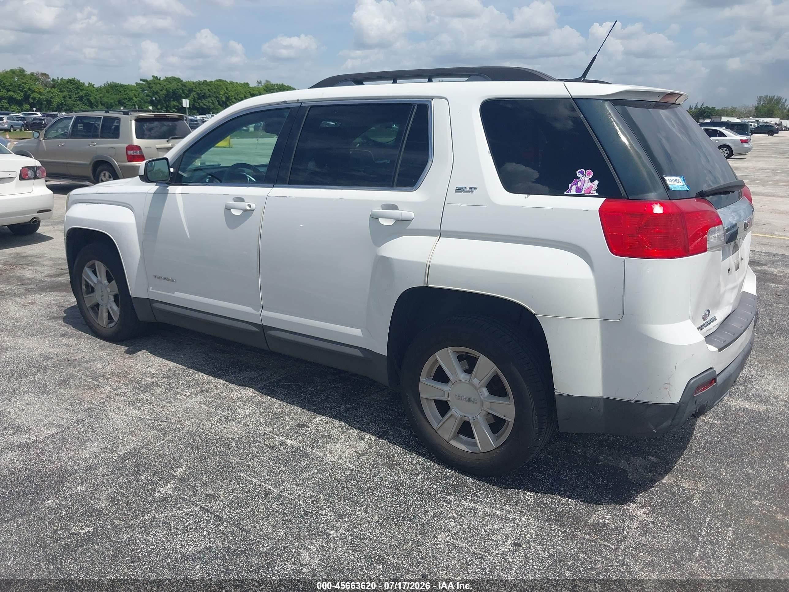 2013 Gmc Terrain Slt-1 White vin: 2GKFLUE30D6135525