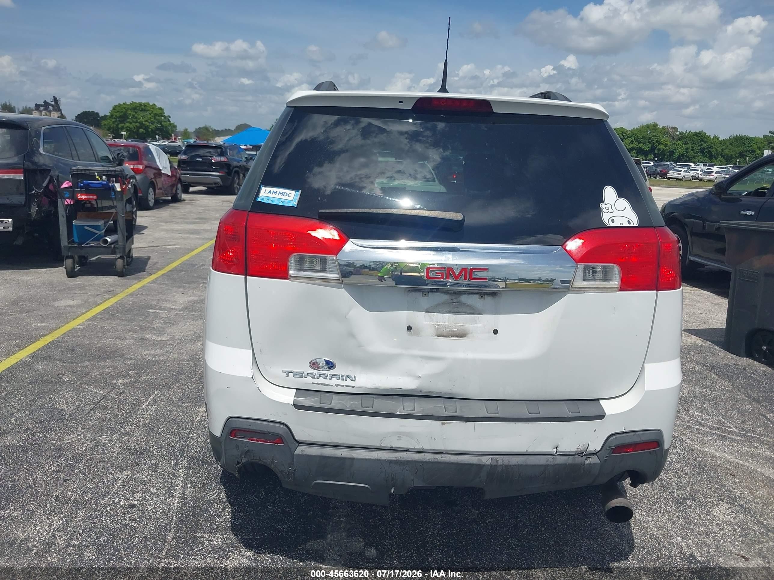 2013 Gmc Terrain Slt-1 White vin: 2GKFLUE30D6135525