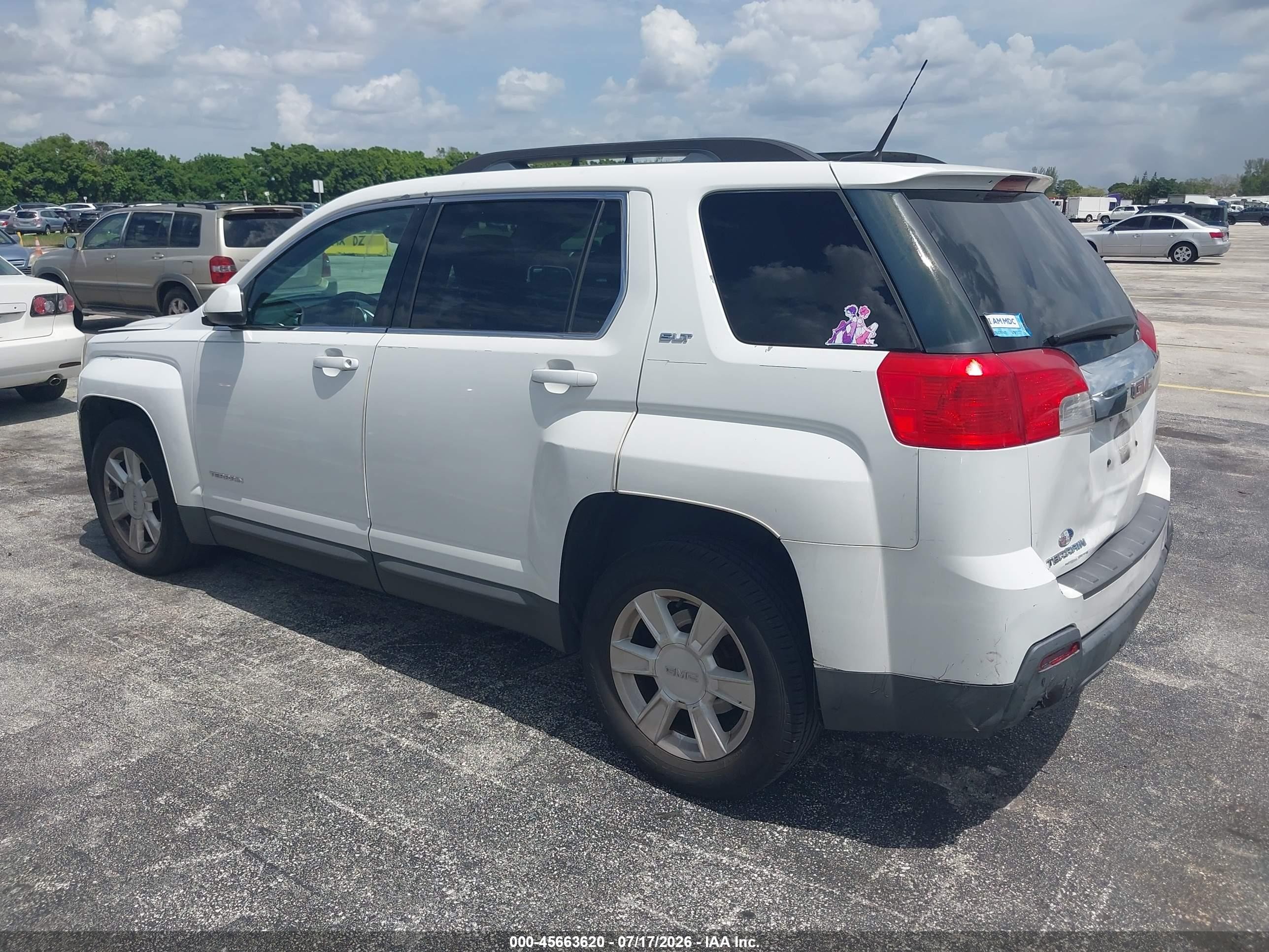 2013 Gmc Terrain Slt-1 White vin: 2GKFLUE30D6135525