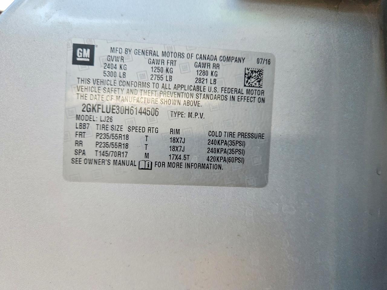 2017 Gmc Terrain Slt Gray vin: 2GKFLUE30H6144506