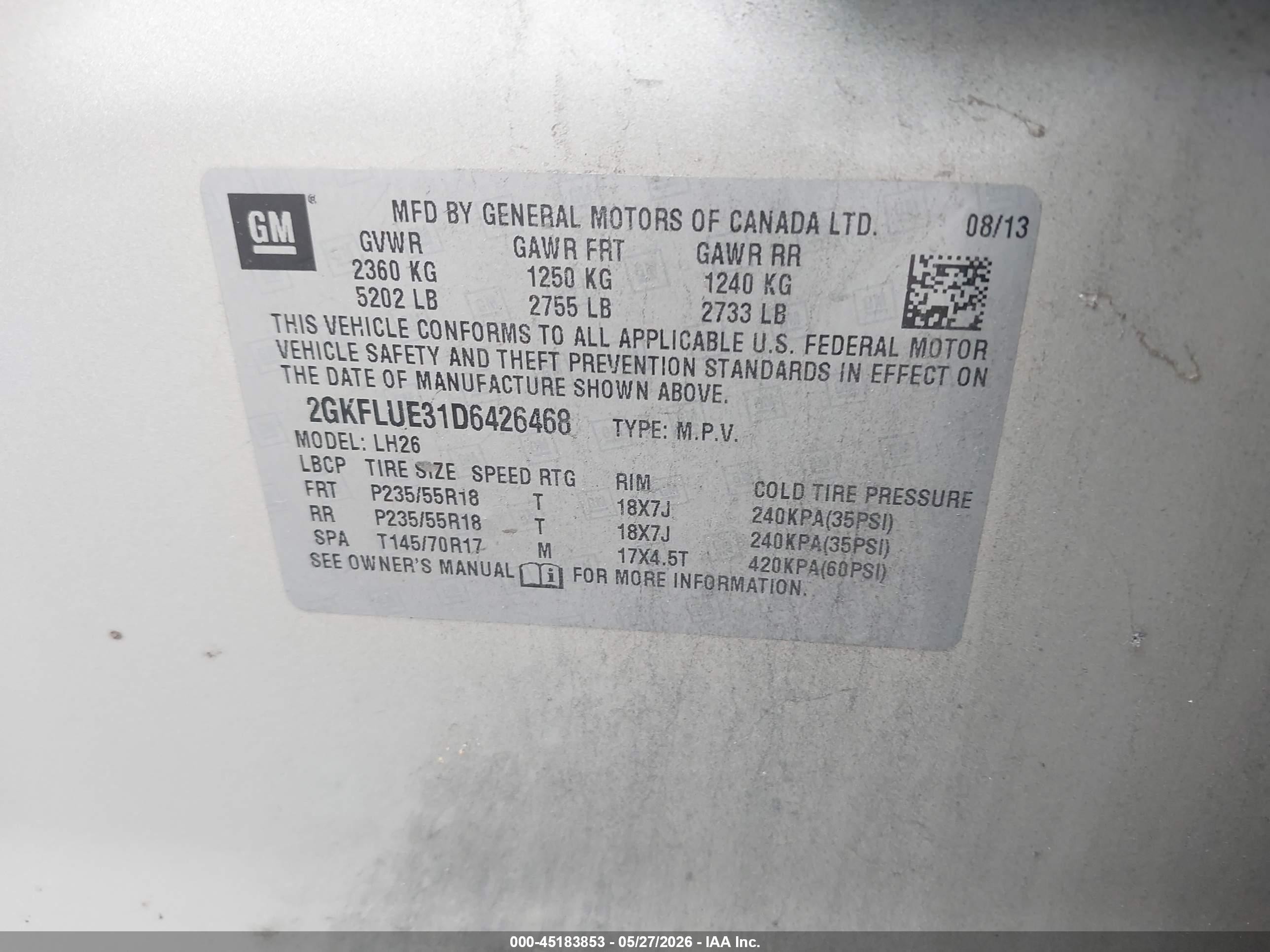 2013 Gmc Terrain Slt-1 Gold vin: 2GKFLUE31D6426468