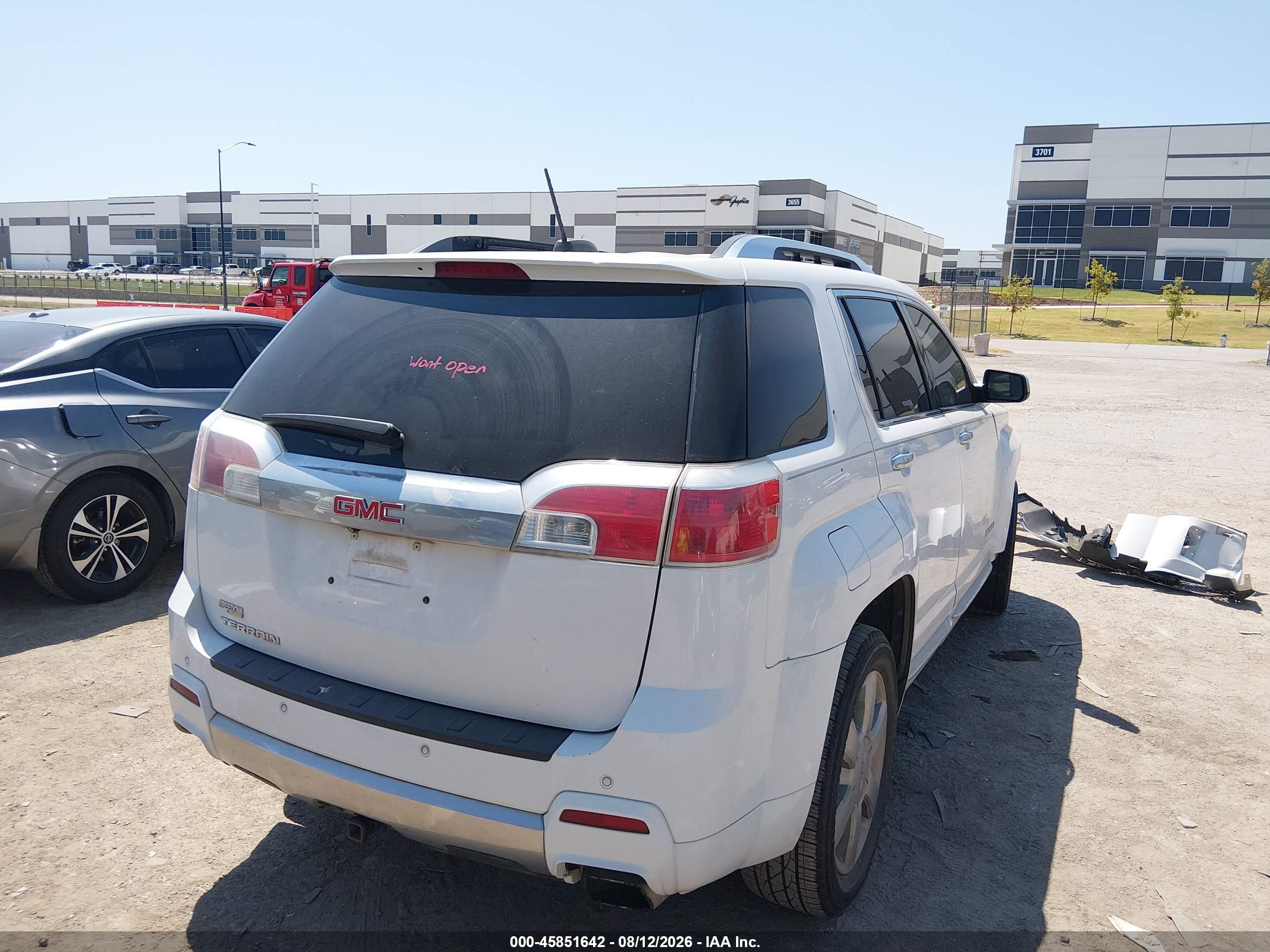 2015 Gmc Terrain Denali White vin: 2GKFLUE31F6297649
