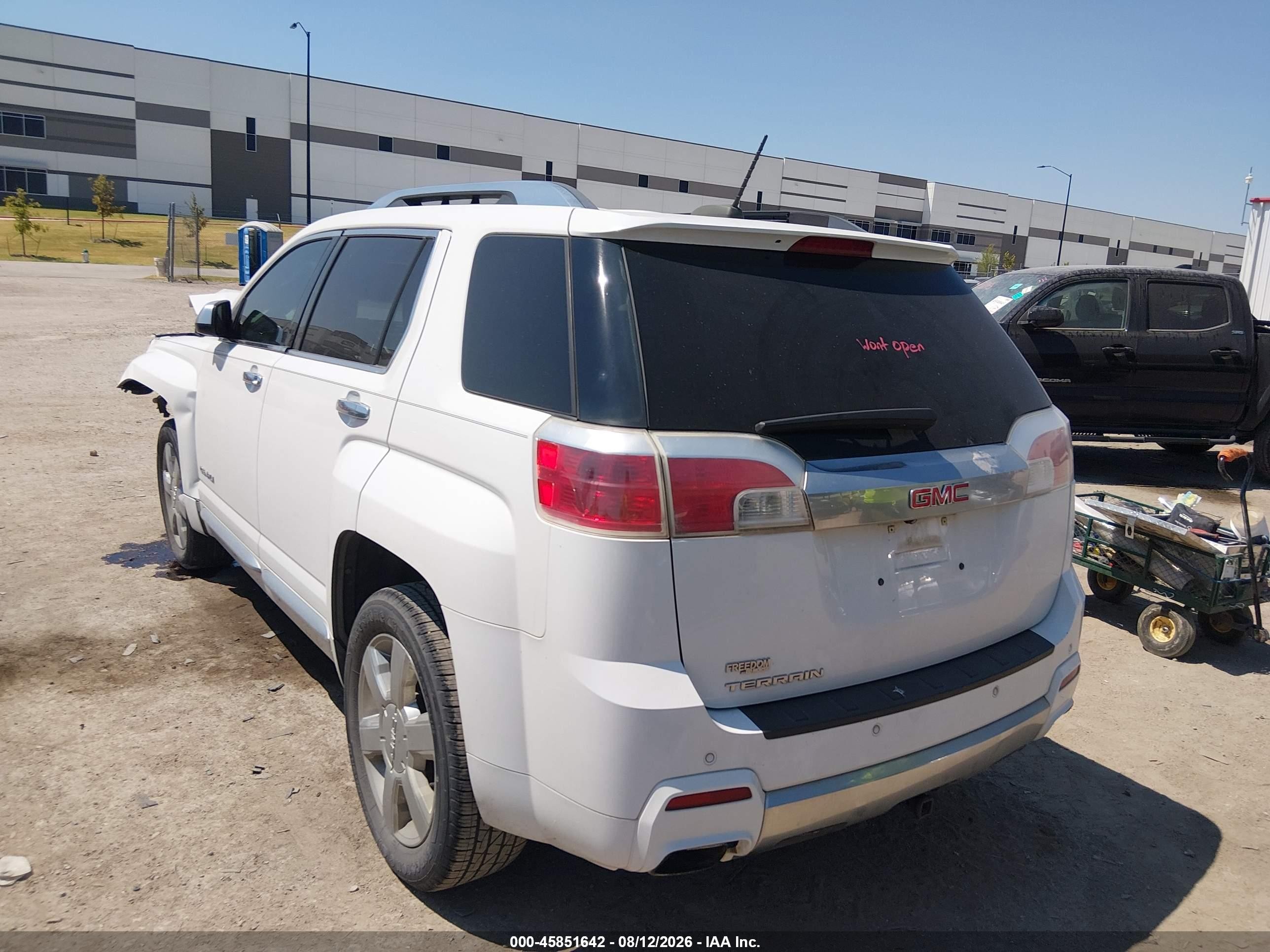 2015 Gmc Terrain Denali White vin: 2GKFLUE31F6297649