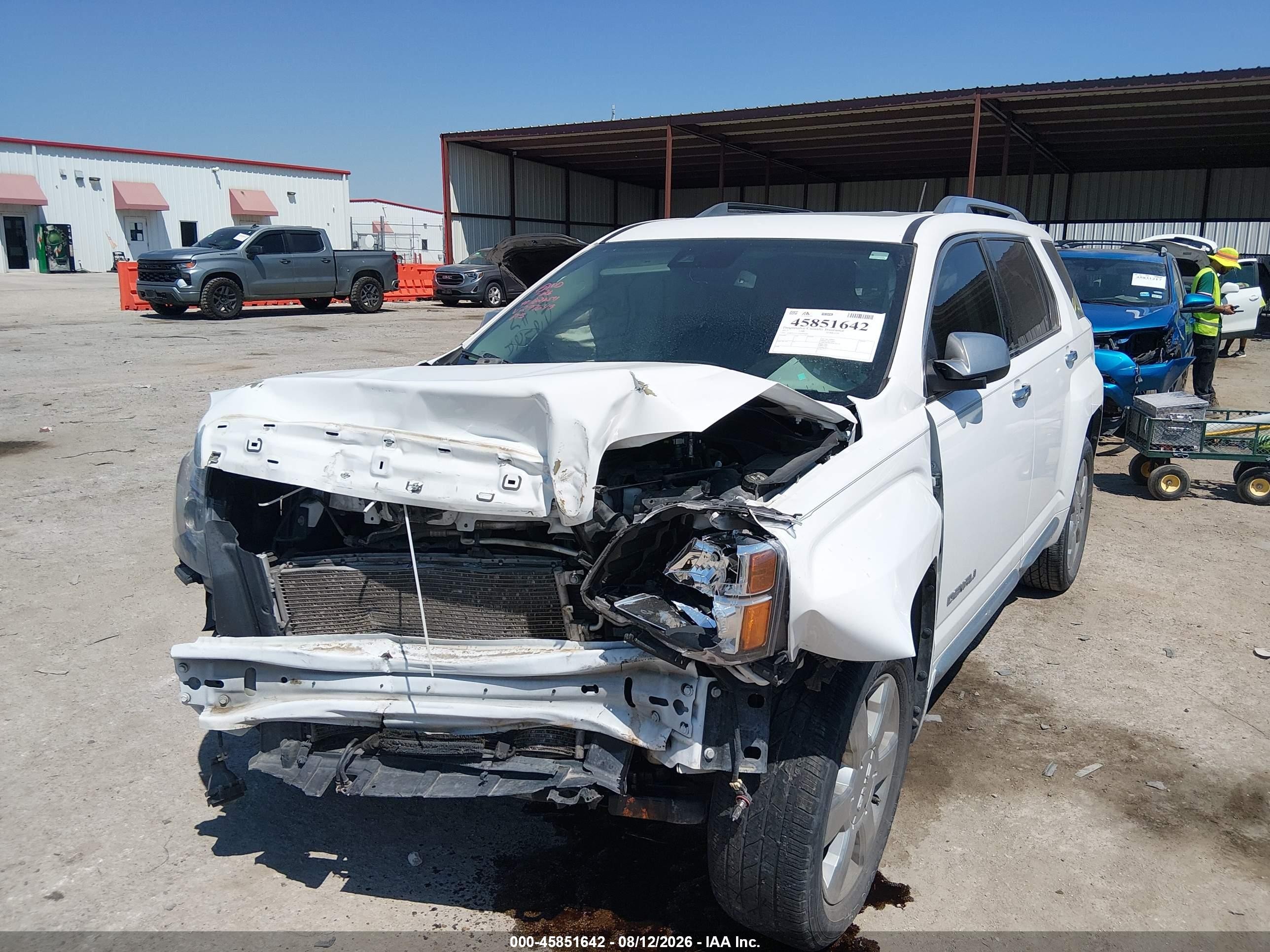 2015 Gmc Terrain Denali White vin: 2GKFLUE31F6297649