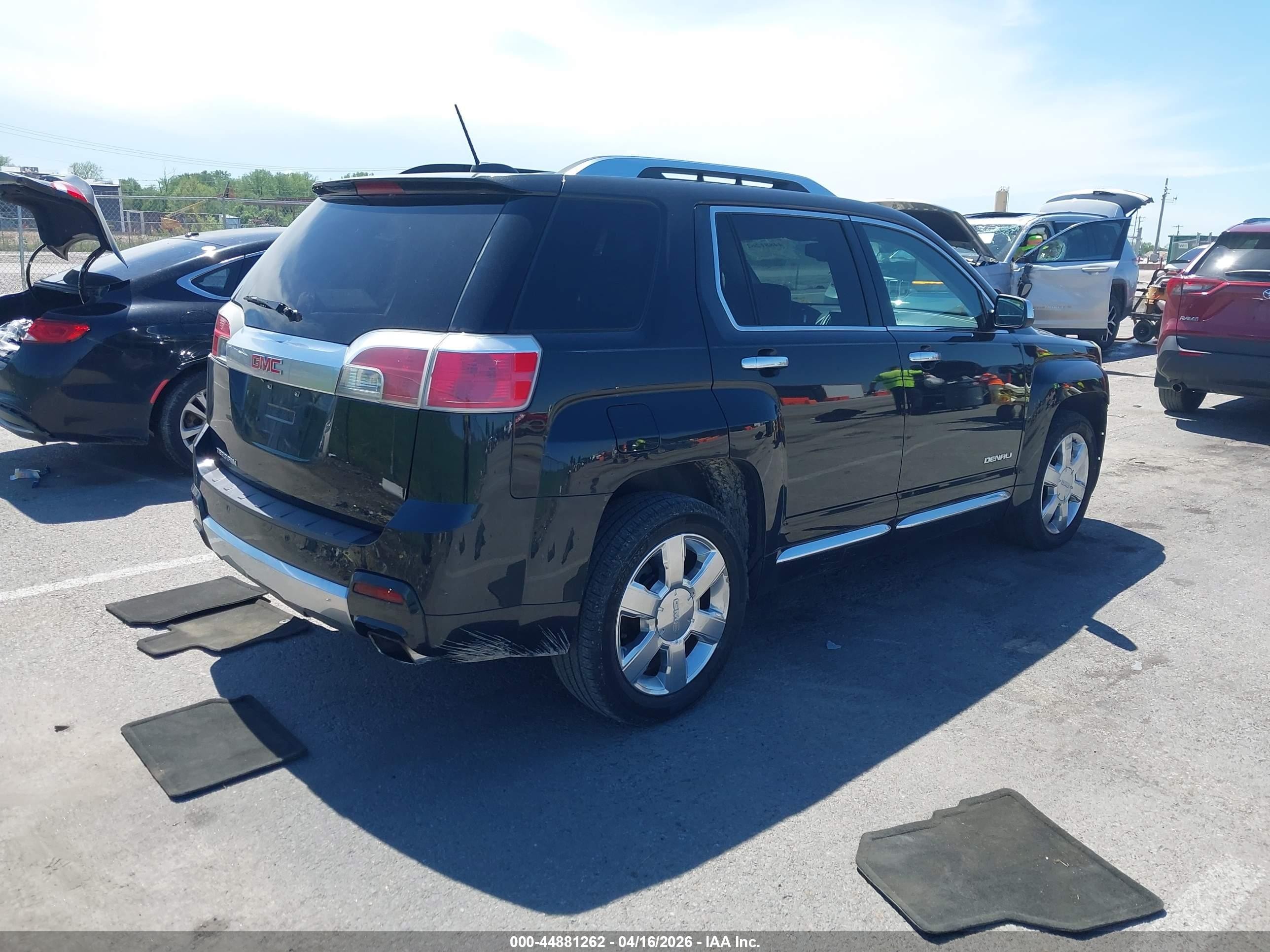 2015 Gmc Terrain Denali Black vin: 2GKFLUE32F6292007