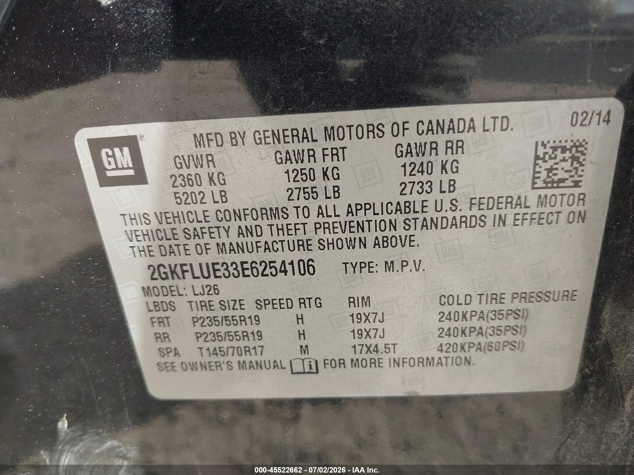 2014 Gmc Terrain Denali Black vin: 2GKFLUE33E6254106