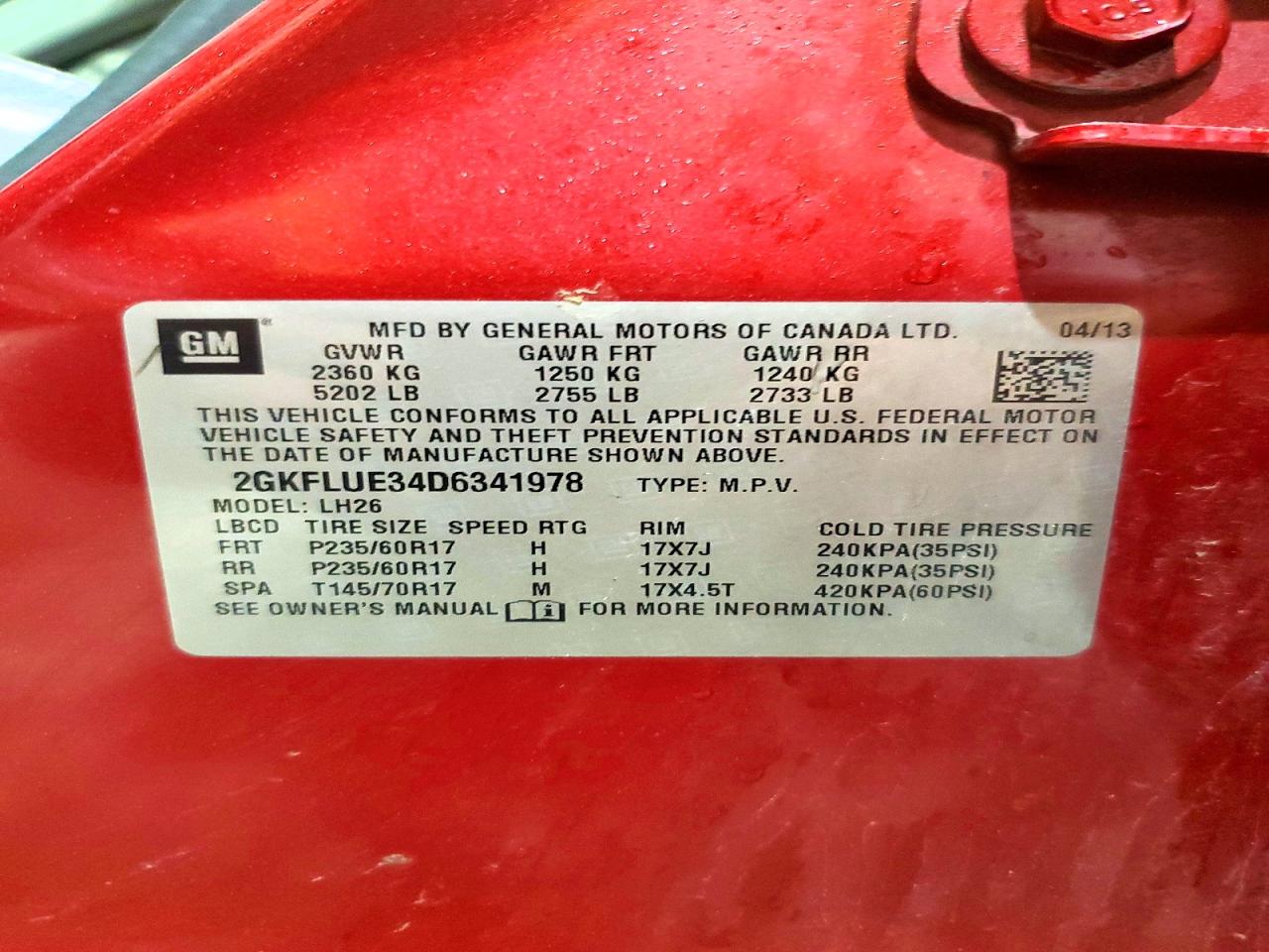 2013 Gmc Terrain Slt Бордовый vin: 2GKFLUE34D6341978