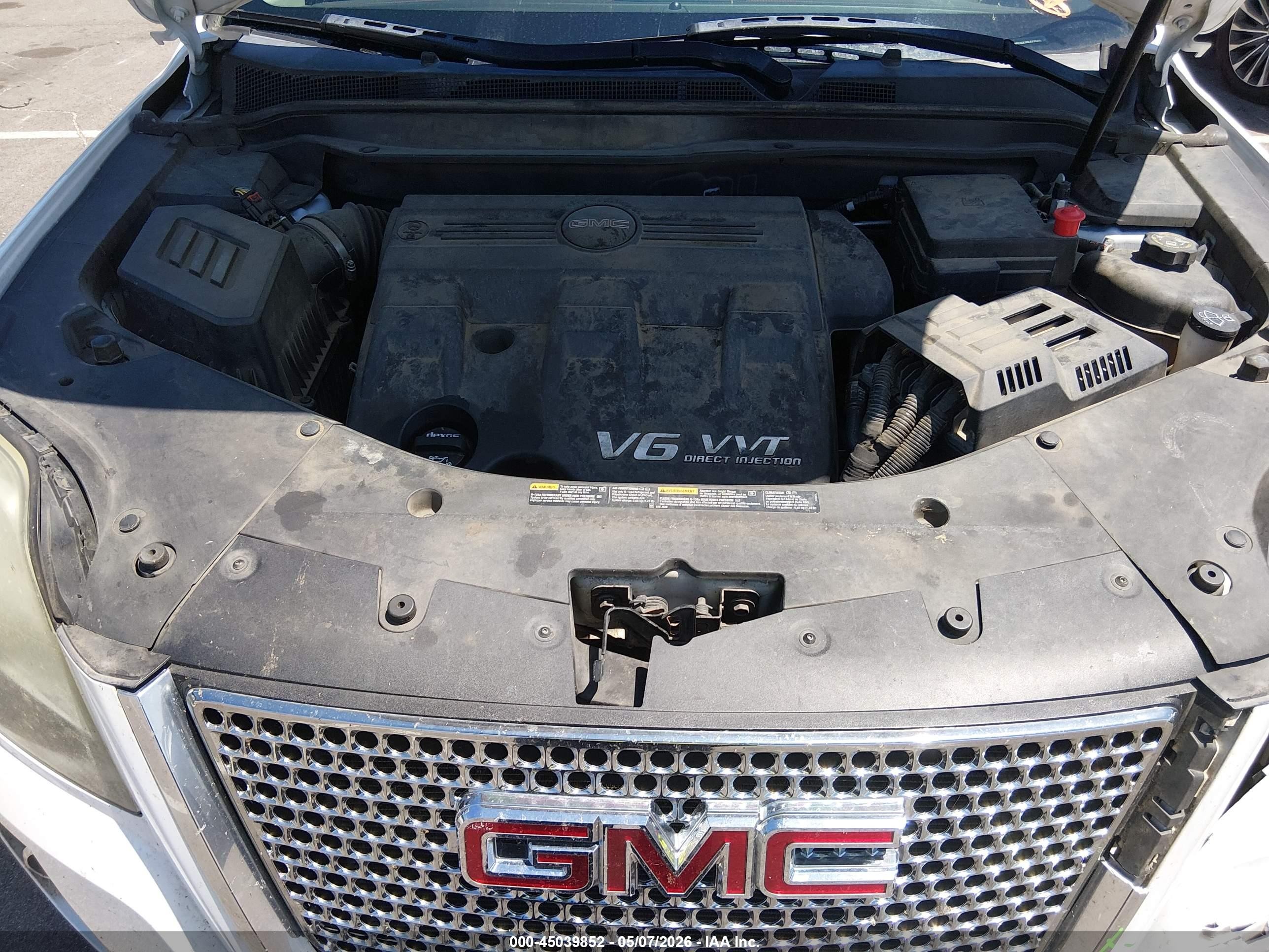 2014 Gmc Terrain Denali White vin: 2GKFLUE34E6159392
