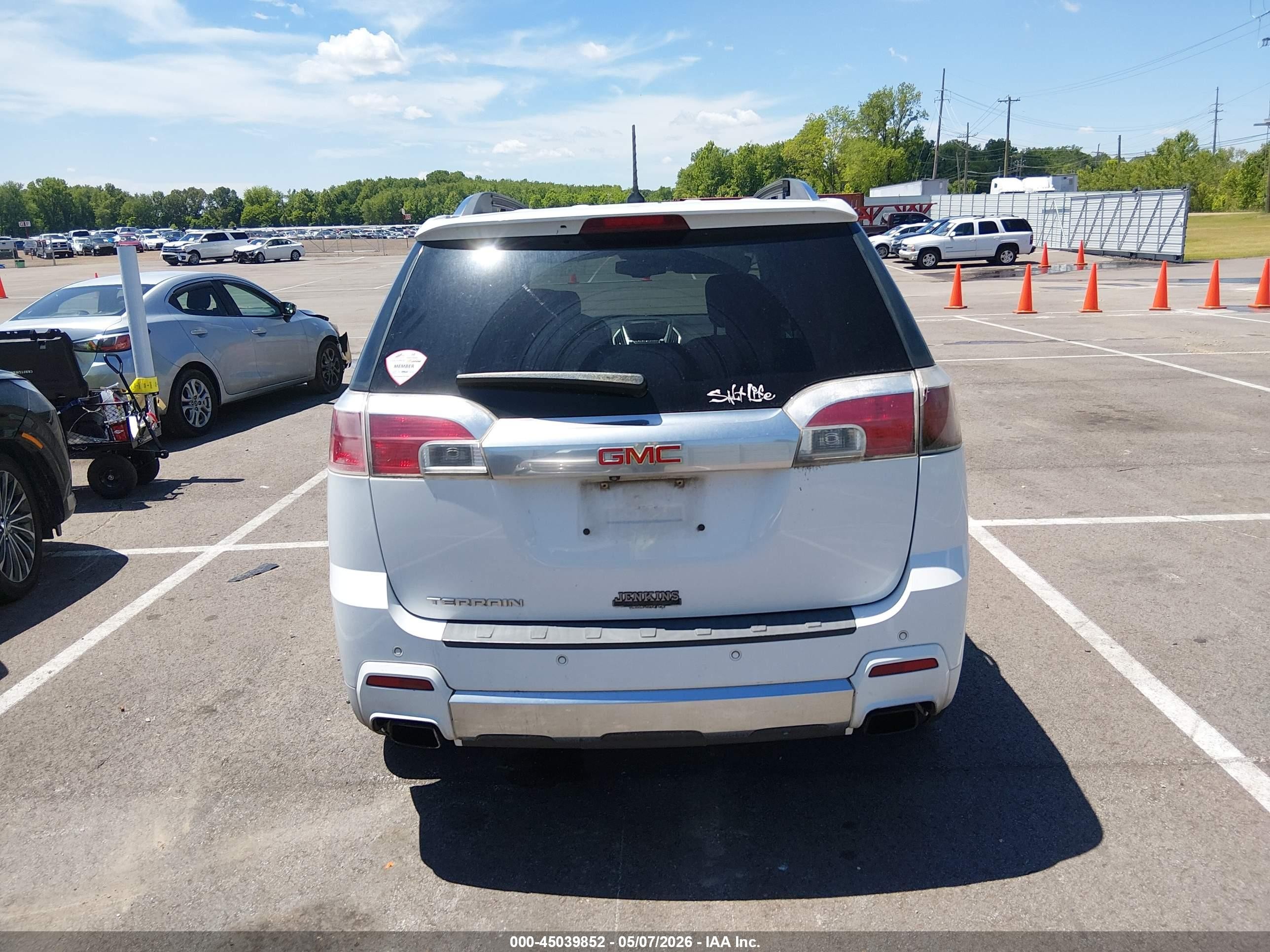 2014 Gmc Terrain Denali White vin: 2GKFLUE34E6159392