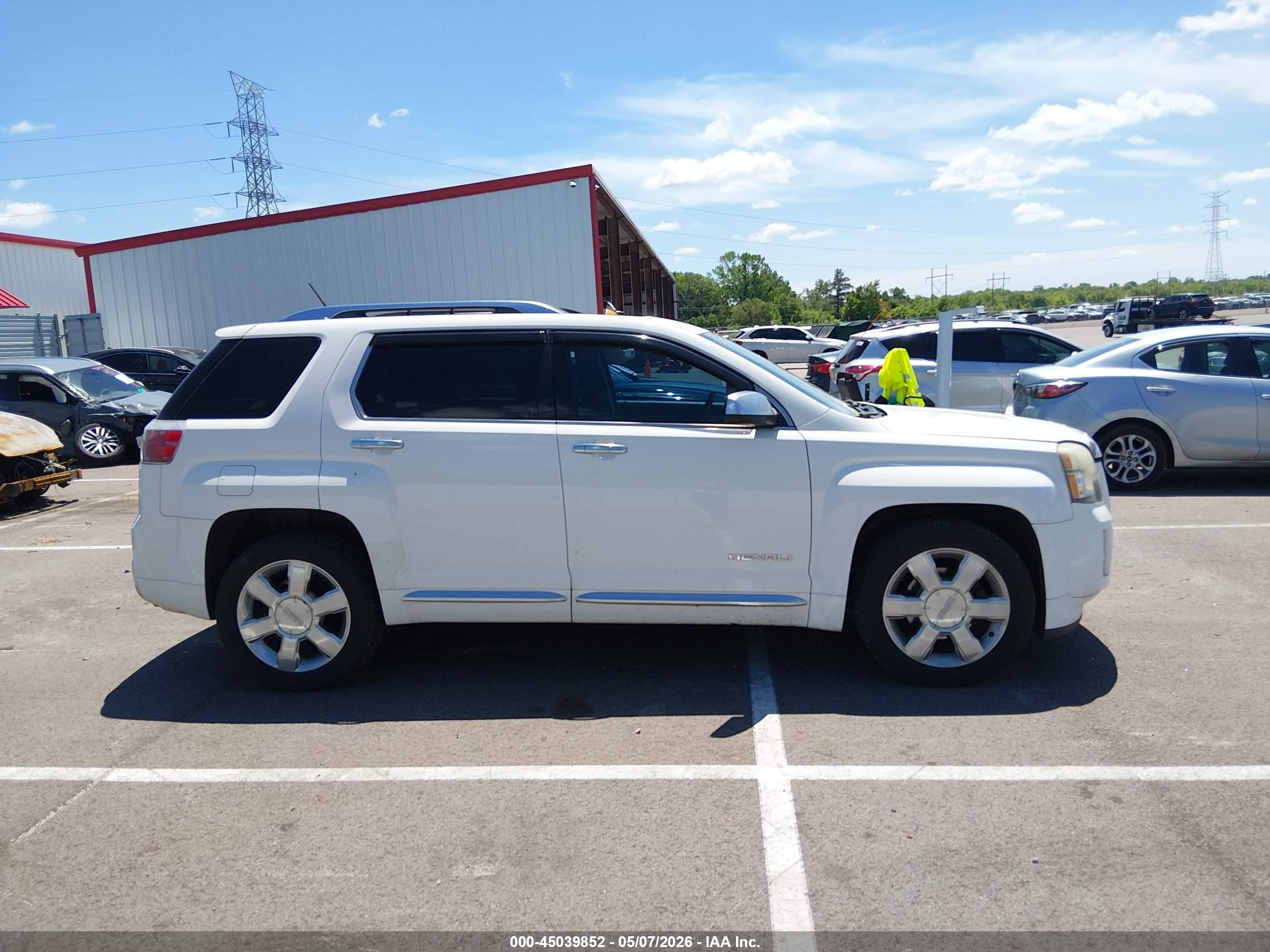 2014 Gmc Terrain Denali White vin: 2GKFLUE34E6159392