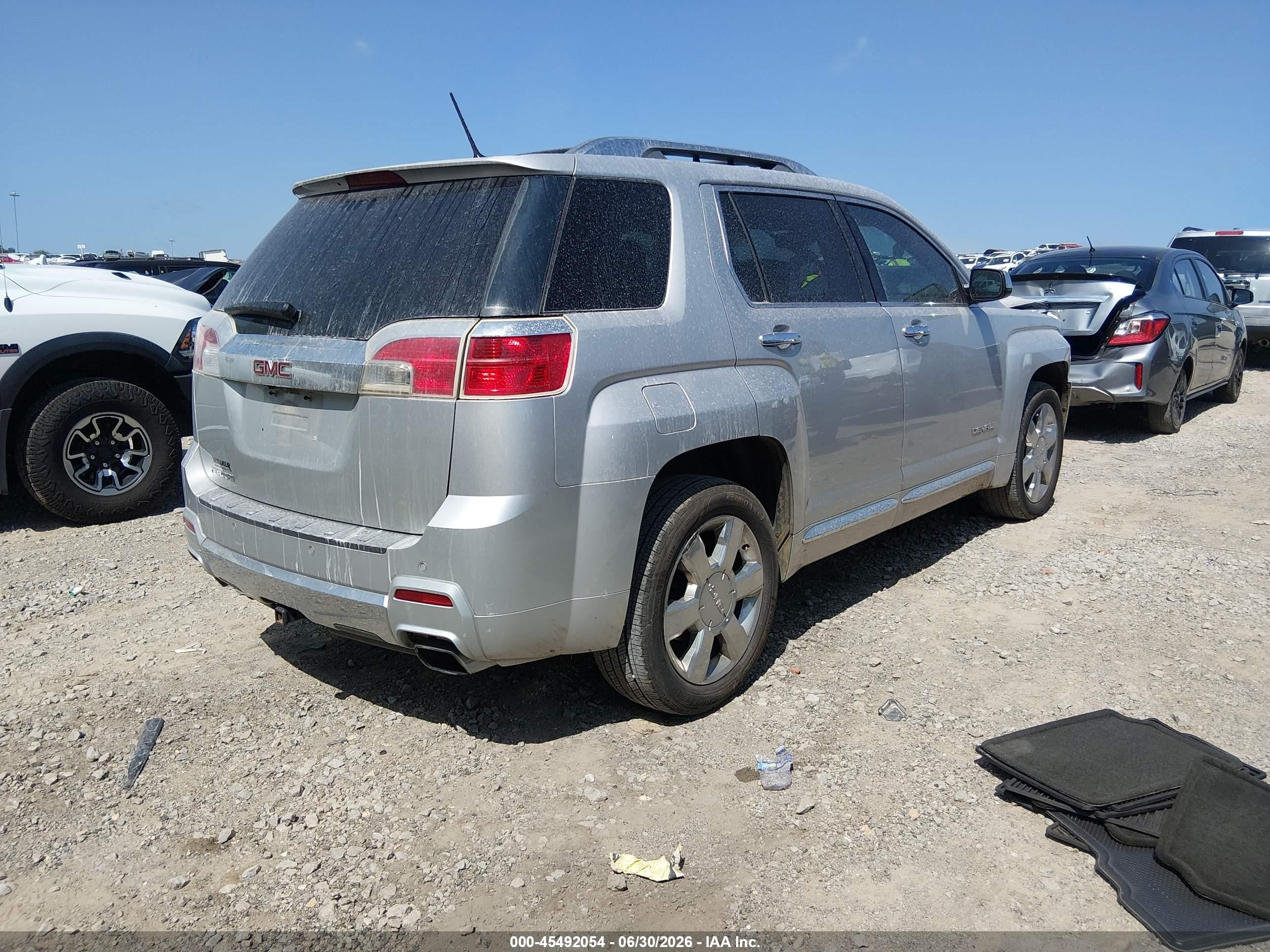 2014 Gmc Terrain Denali Silver vin: 2GKFLUE37E6282121