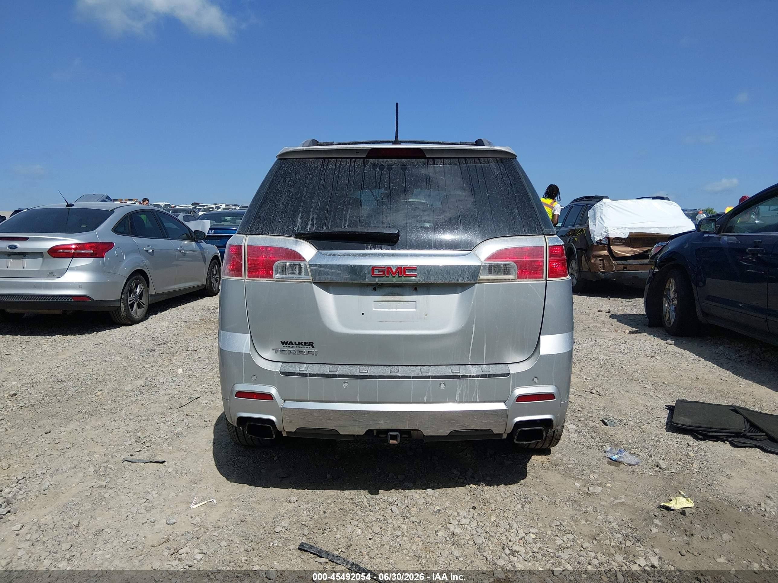 2014 Gmc Terrain Denali Silver vin: 2GKFLUE37E6282121