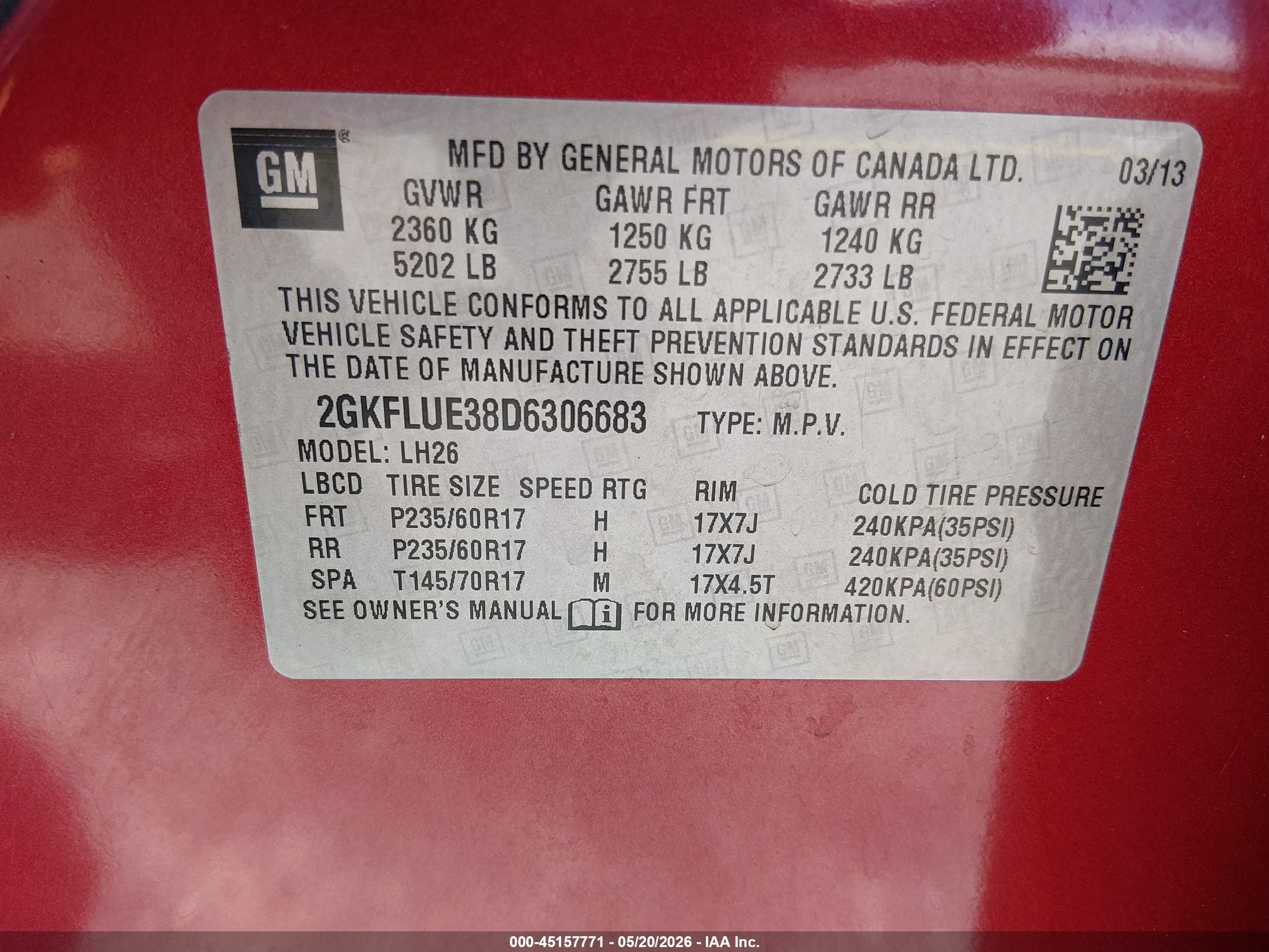 2013 Gmc Terrain Slt-1 Red vin: 2GKFLUE38D6306683