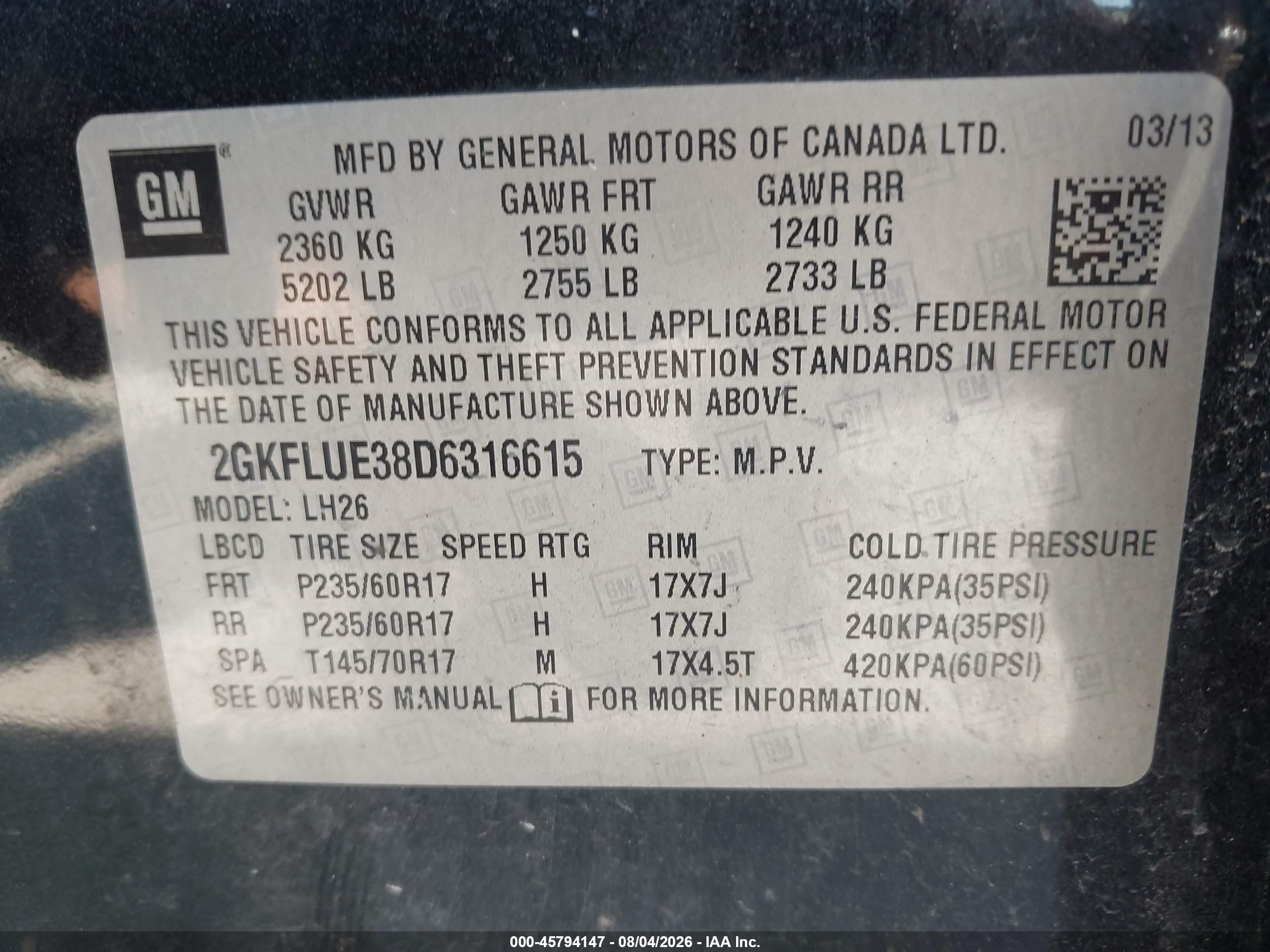2013 Gmc Terrain Slt-1 Black vin: 2GKFLUE38D6316615
