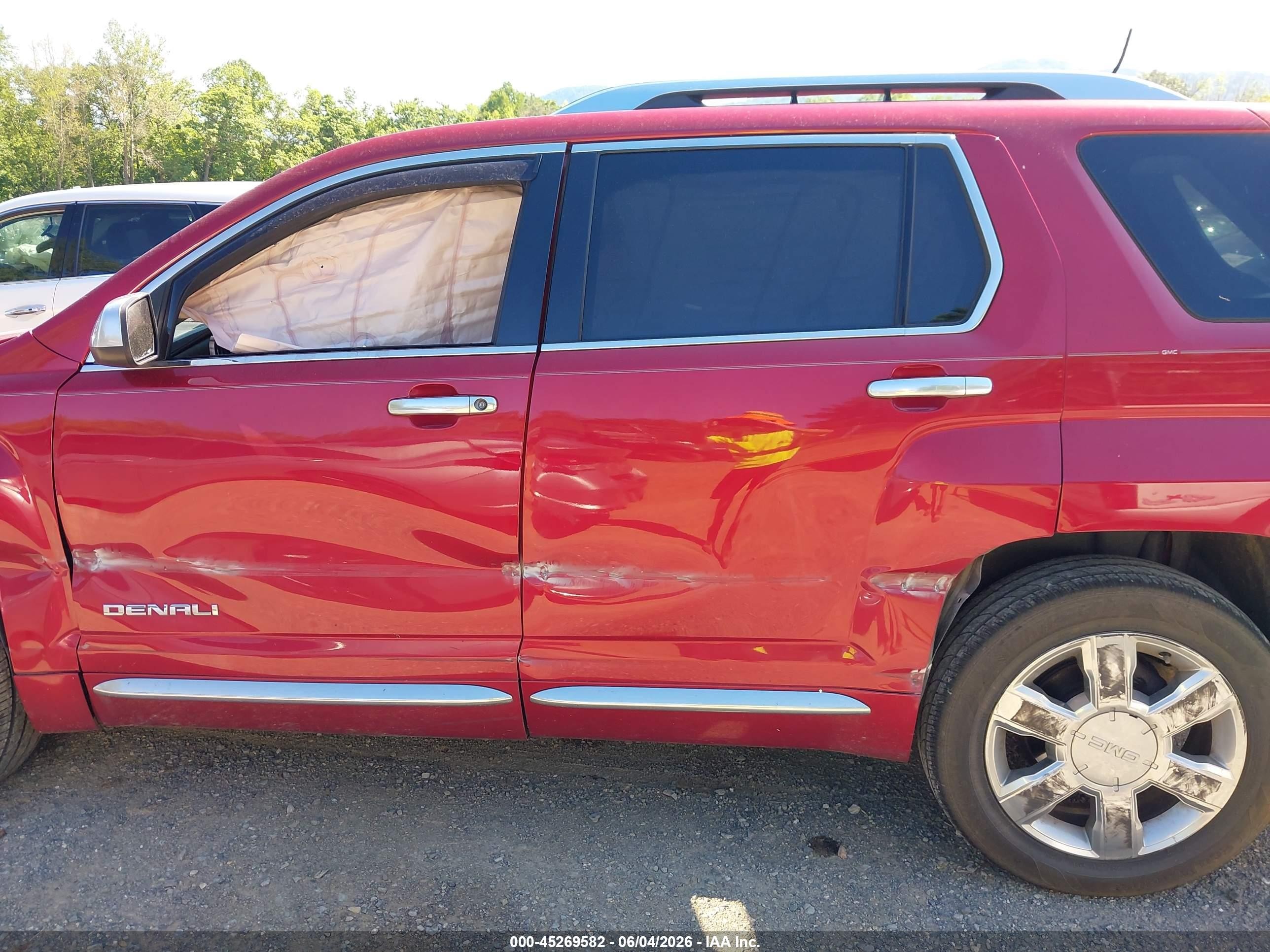 2015 Gmc Terrain Denali Red vin: 2GKFLUE38F6356437