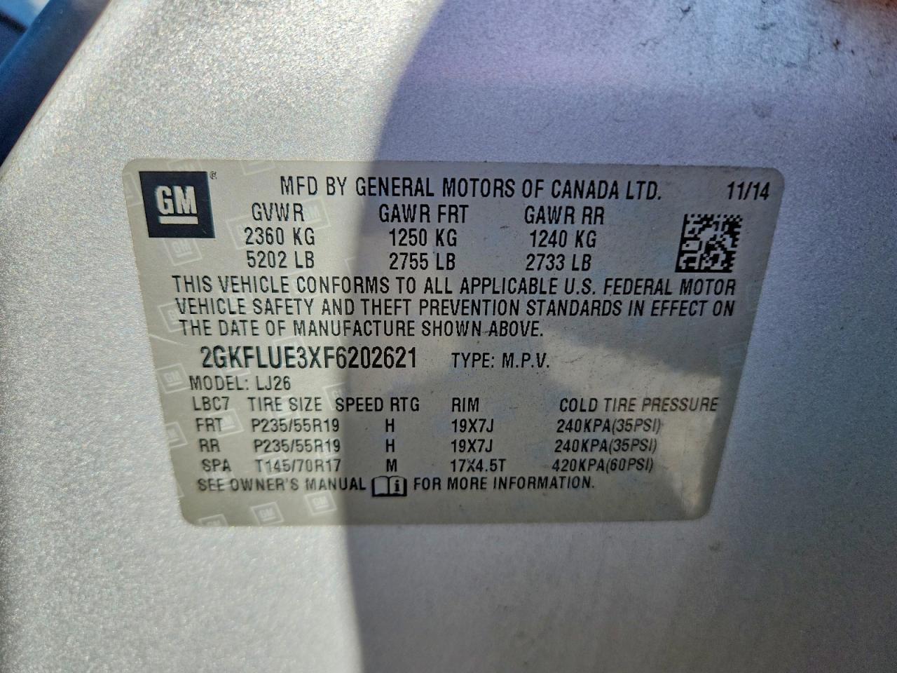 2015 Gmc Terrain Denali Silver vin: 2GKFLUE3XF6202621