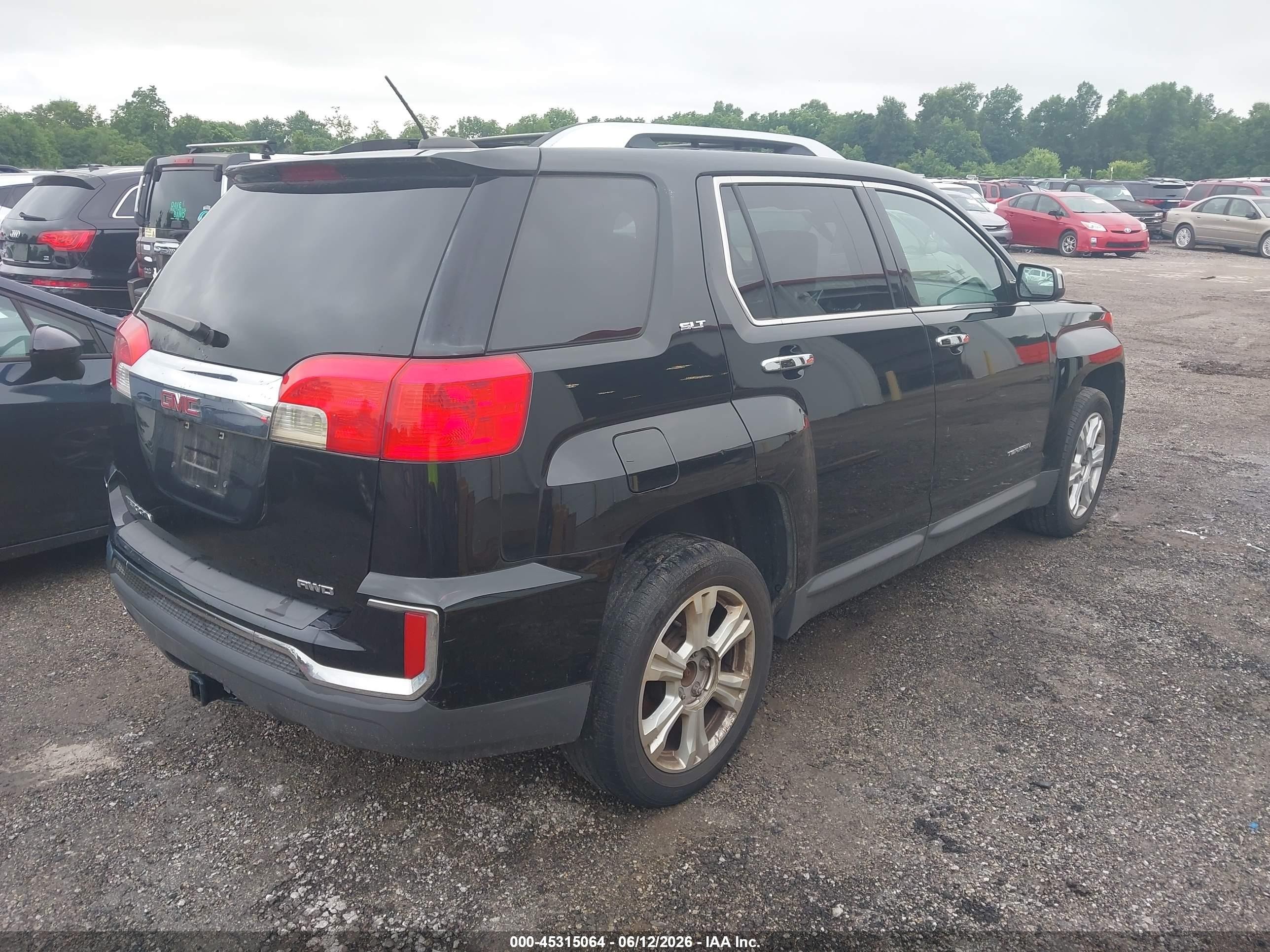 2017 Gmc Terrain Slt Black vin: 2GKFLUEK1H6300463