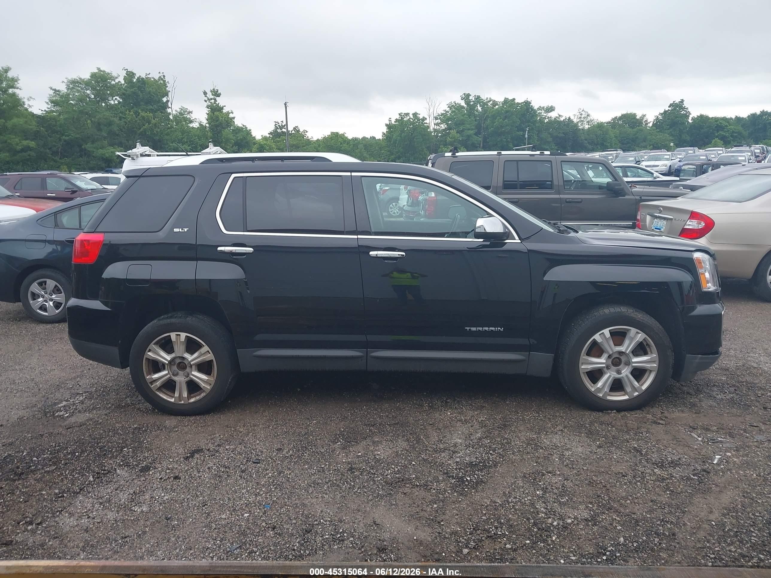 2017 Gmc Terrain Slt Black vin: 2GKFLUEK1H6300463