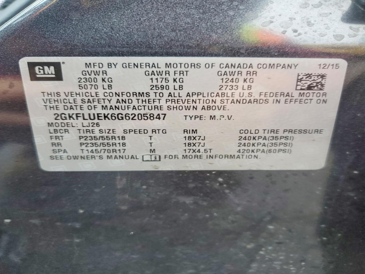 2016 Gmc Terrain Slt Gray vin: 2GKFLUEK6G6205847