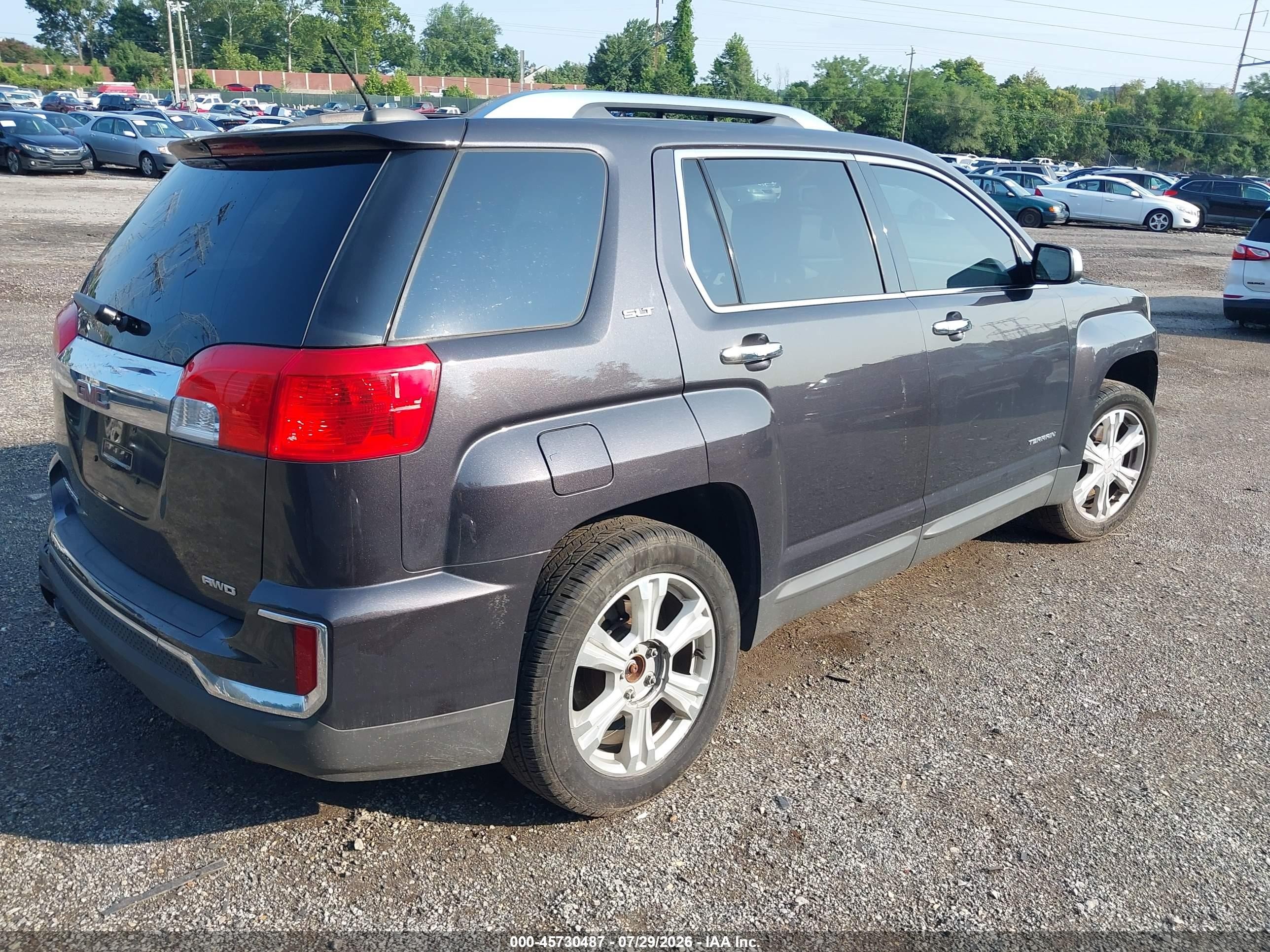 2016 Gmc Terrain Slt Black vin: 2GKFLUEK8G6211200