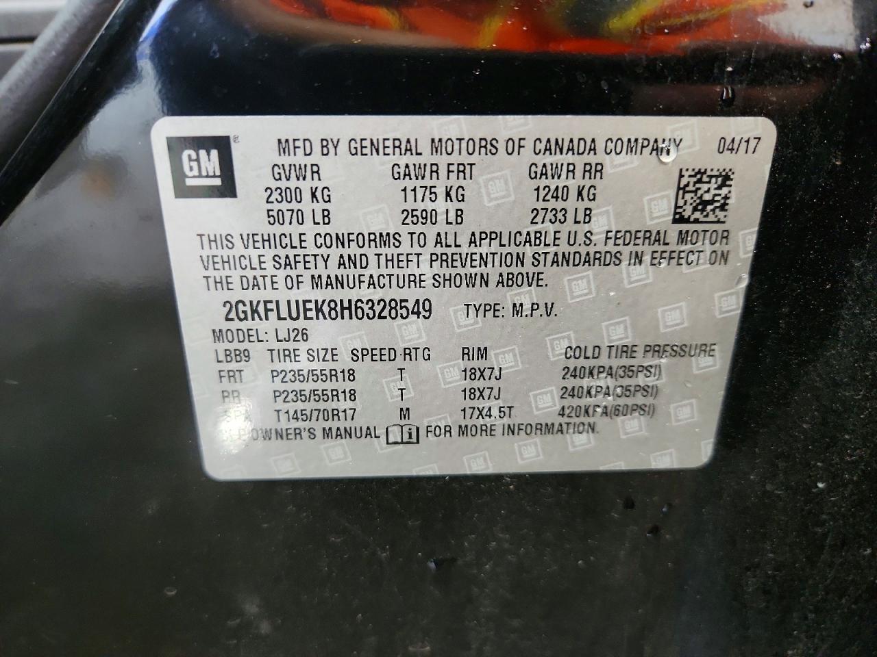 2017 Gmc Terrain Slt Black vin: 2GKFLUEK8H6328549