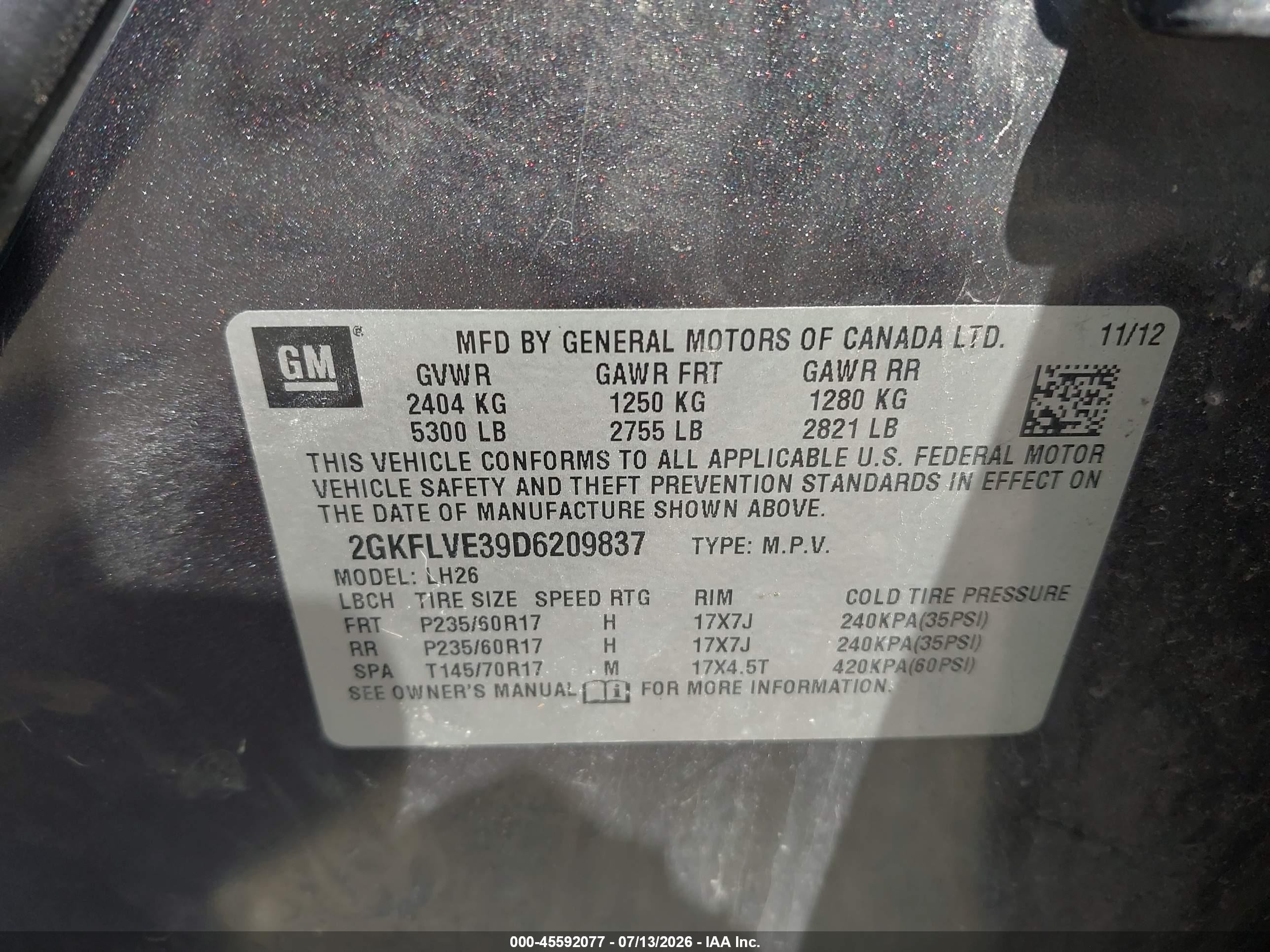 2013 Gmc Terrain Slt-1 Gray vin: 2GKFLVE39D6209837