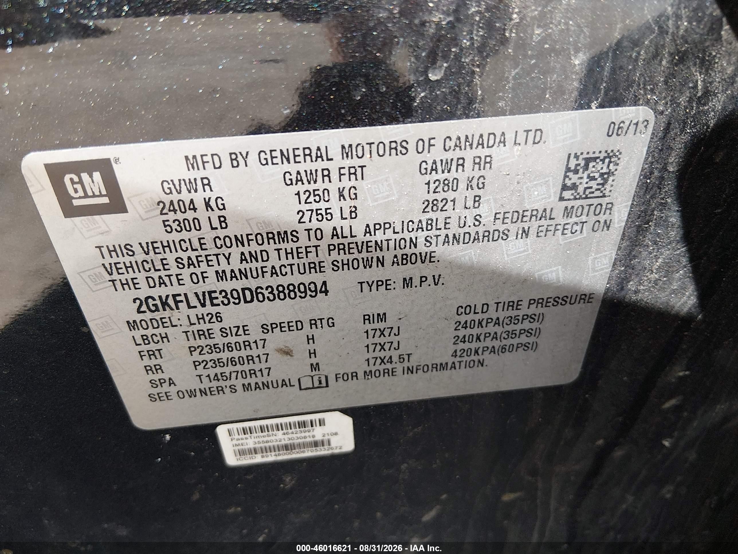 2013 Gmc Terrain Slt-1 Black vin: 2GKFLVE39D6388994