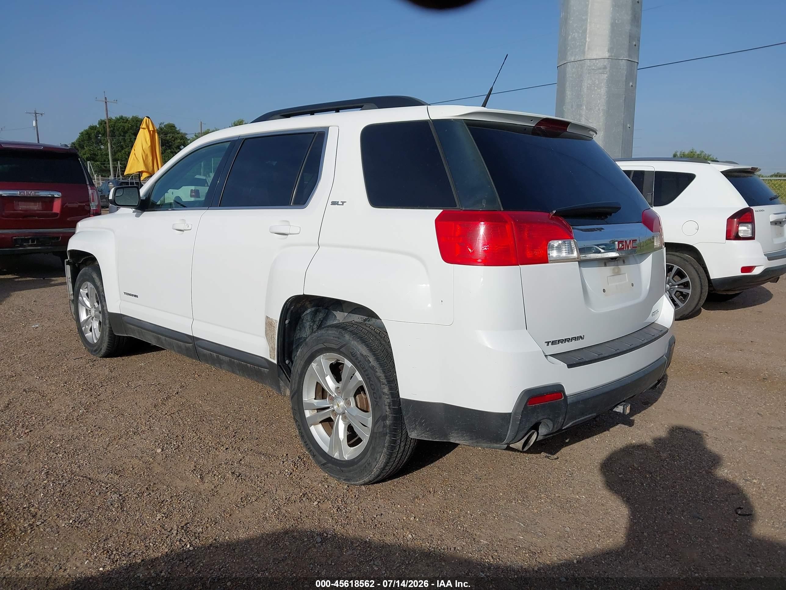 2012 Gmc Terrain Slt-1 White vin: 2GKFLVE52C6316289