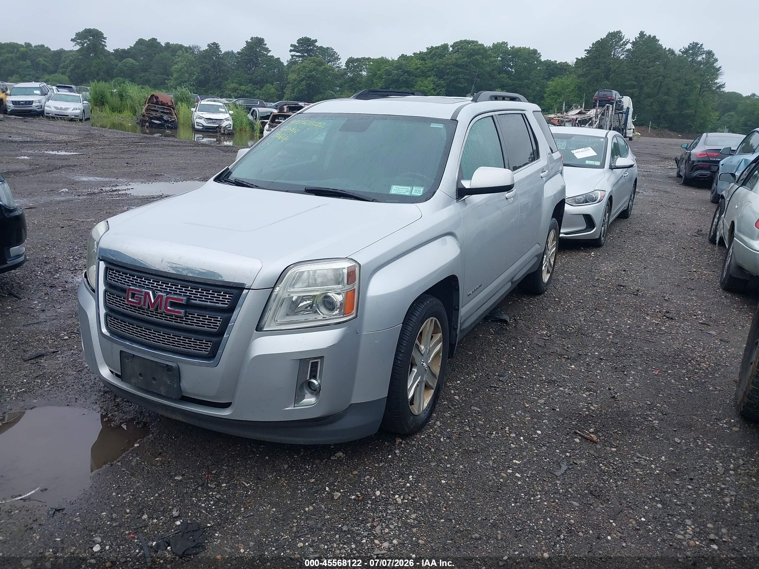2012 Gmc Terrain Slt-1 Silver vin: 2GKFLVE56C6150570