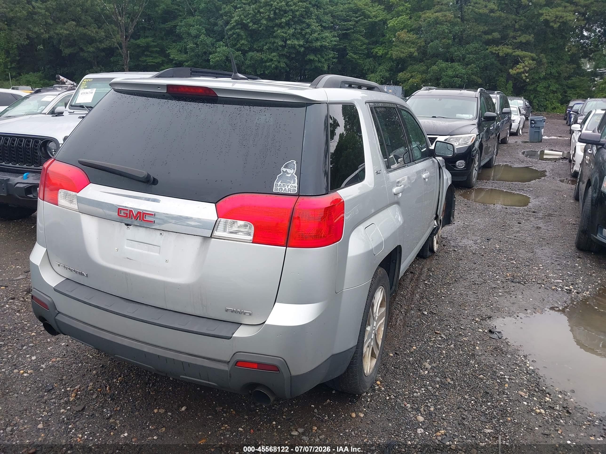 2012 Gmc Terrain Slt-1 Silver vin: 2GKFLVE56C6150570