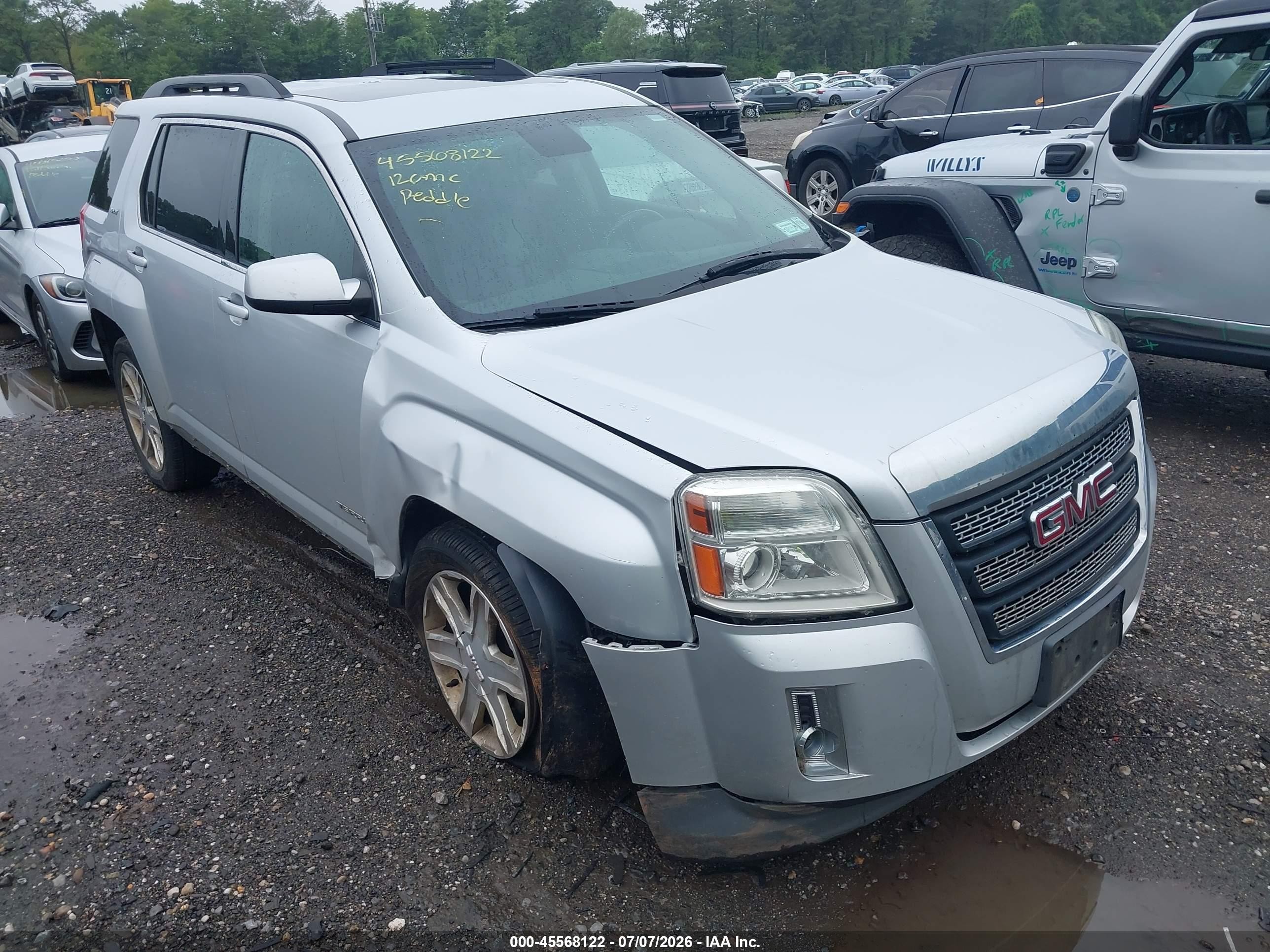 2012 Gmc Terrain Slt-1 Silver vin: 2GKFLVE56C6150570
