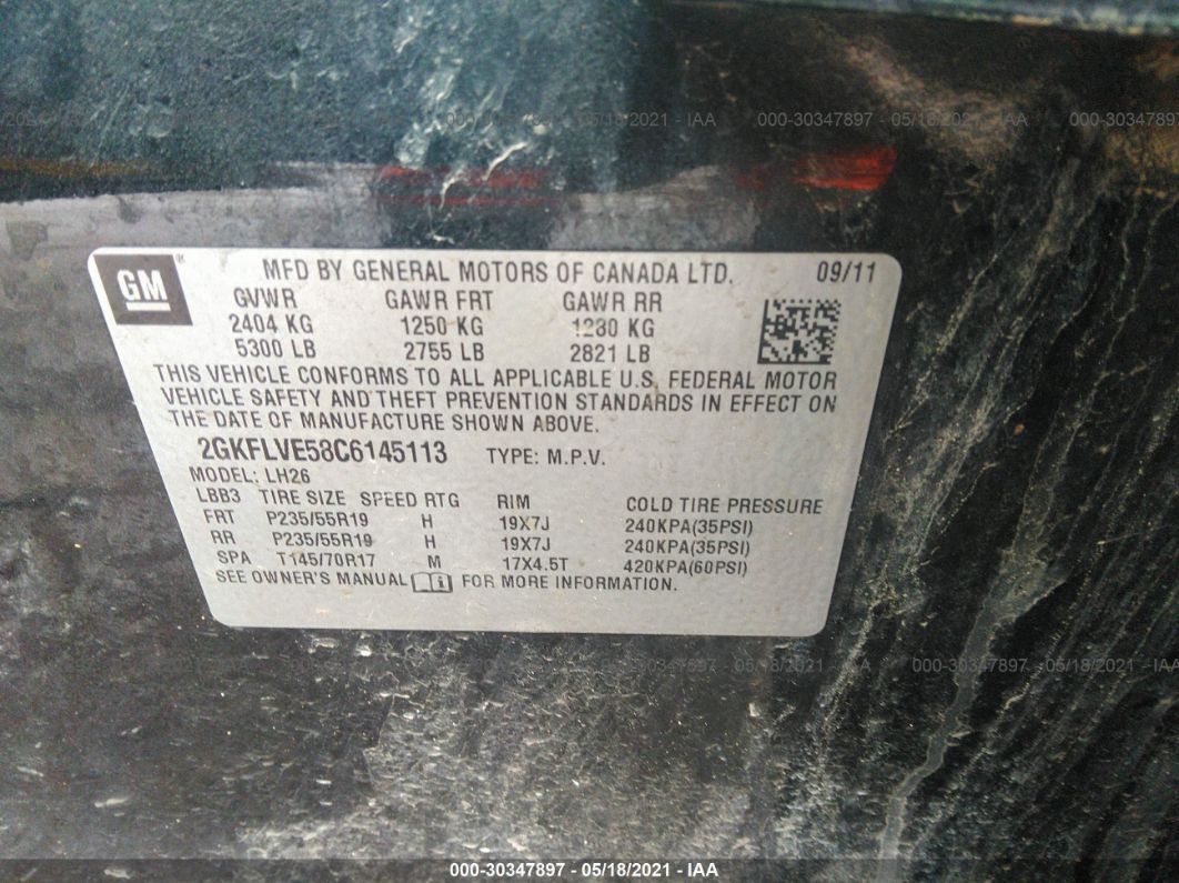 2012 Gmc Terrain Slt-1 Черный vin: 2GKFLVE58C6145113