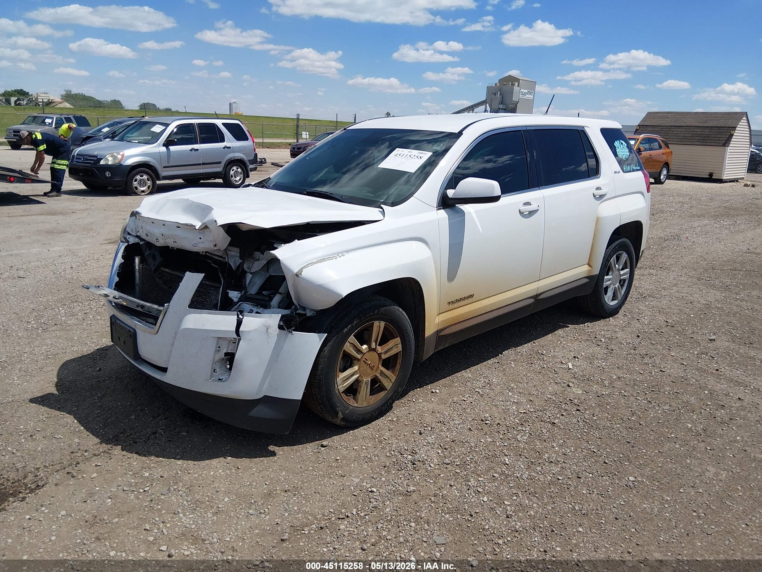2014 Gmc Terrain Sle-1 White vin: 2GKFLVEK0E6359702