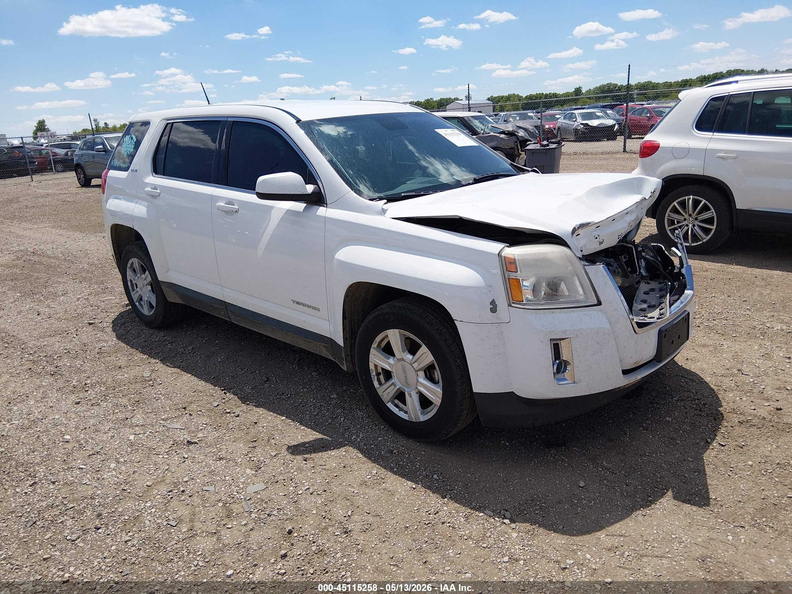2014 Gmc Terrain Sle-1 White vin: 2GKFLVEK0E6359702