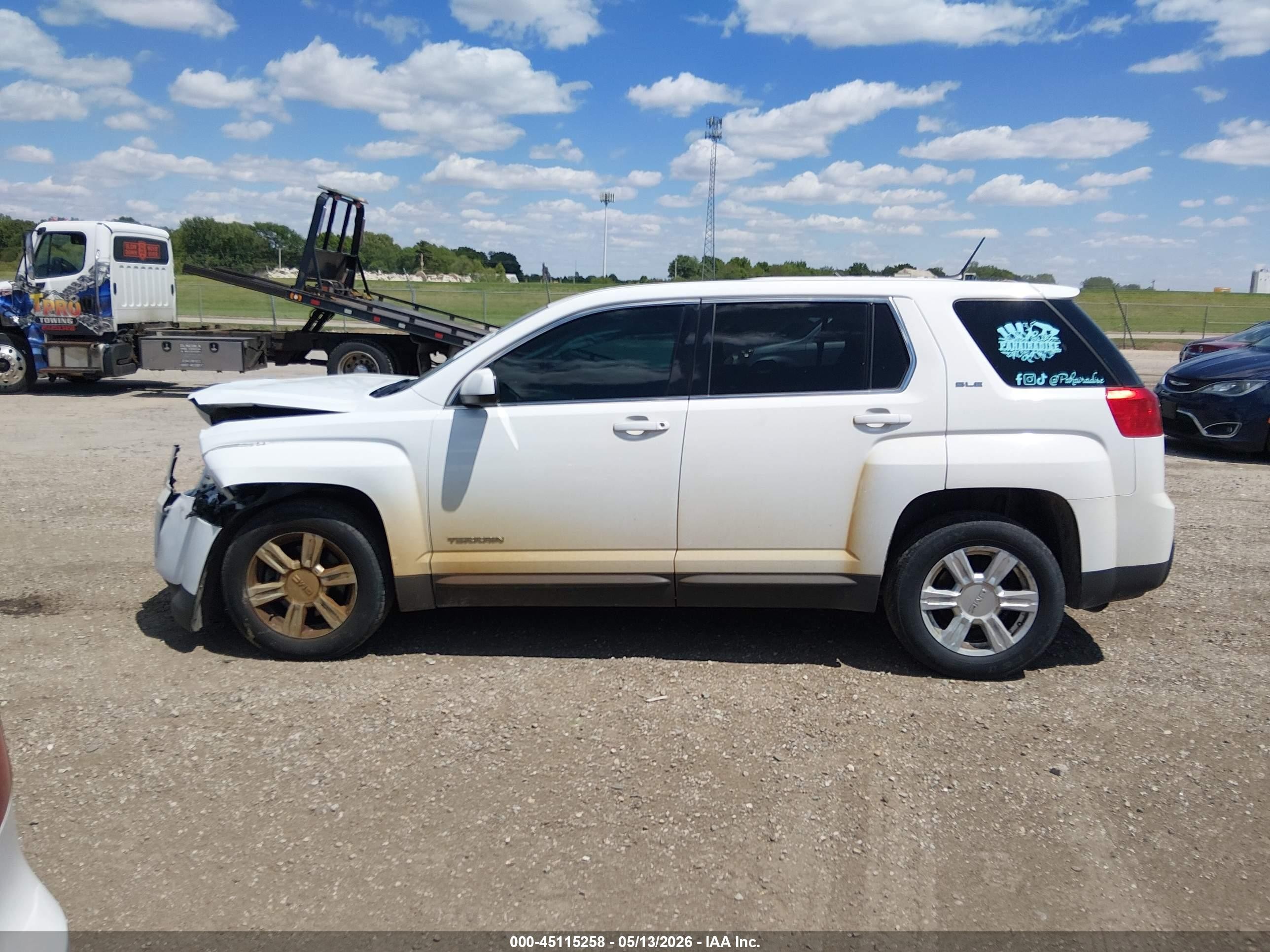 2014 Gmc Terrain Sle-1 White vin: 2GKFLVEK0E6359702