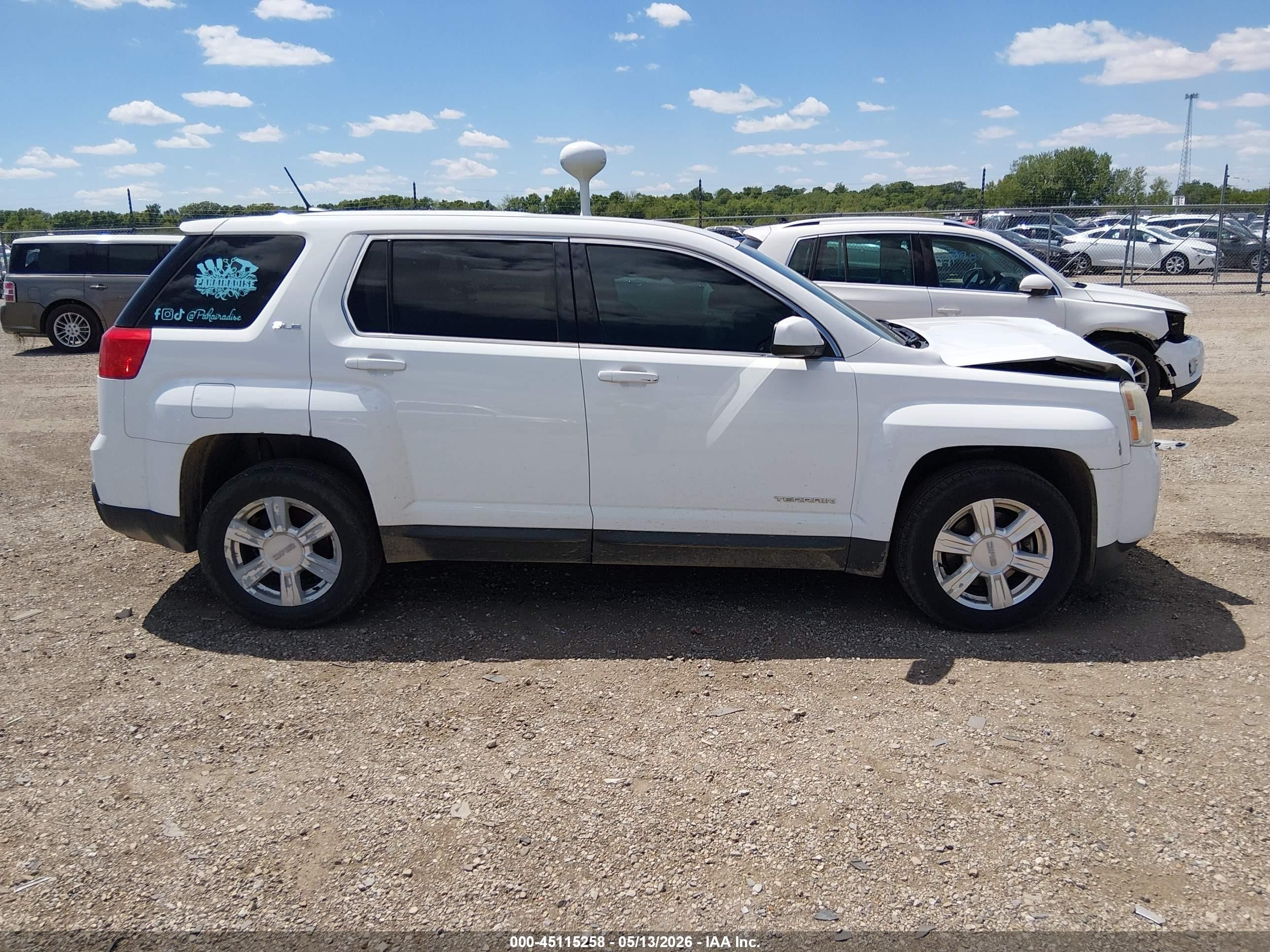 2014 Gmc Terrain Sle-1 White vin: 2GKFLVEK0E6359702