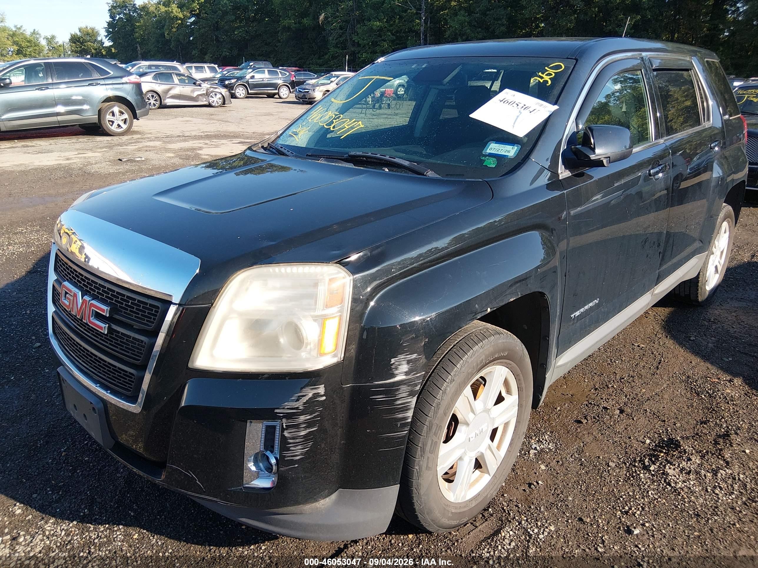 2014 Gmc Terrain Sle-1 Black vin: 2GKFLVEK1E6178043
