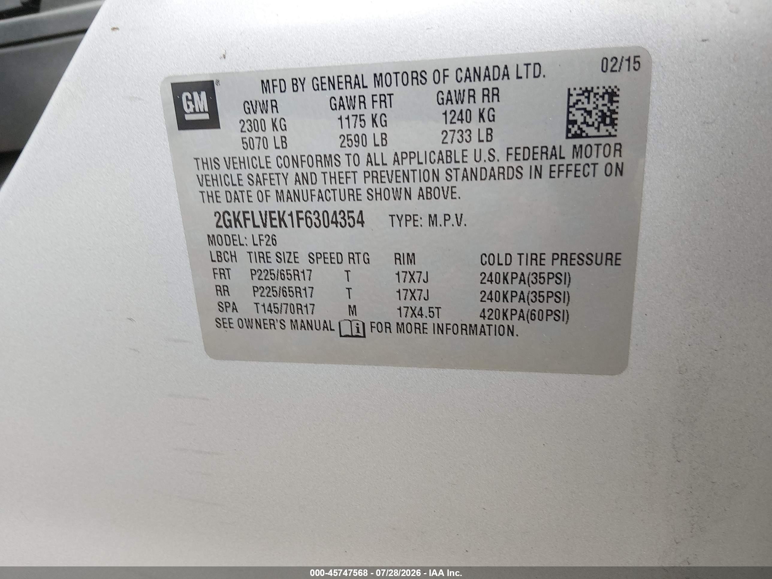 2015 Gmc Terrain Sle-1 Серый vin: 2GKFLVEK1F6304354