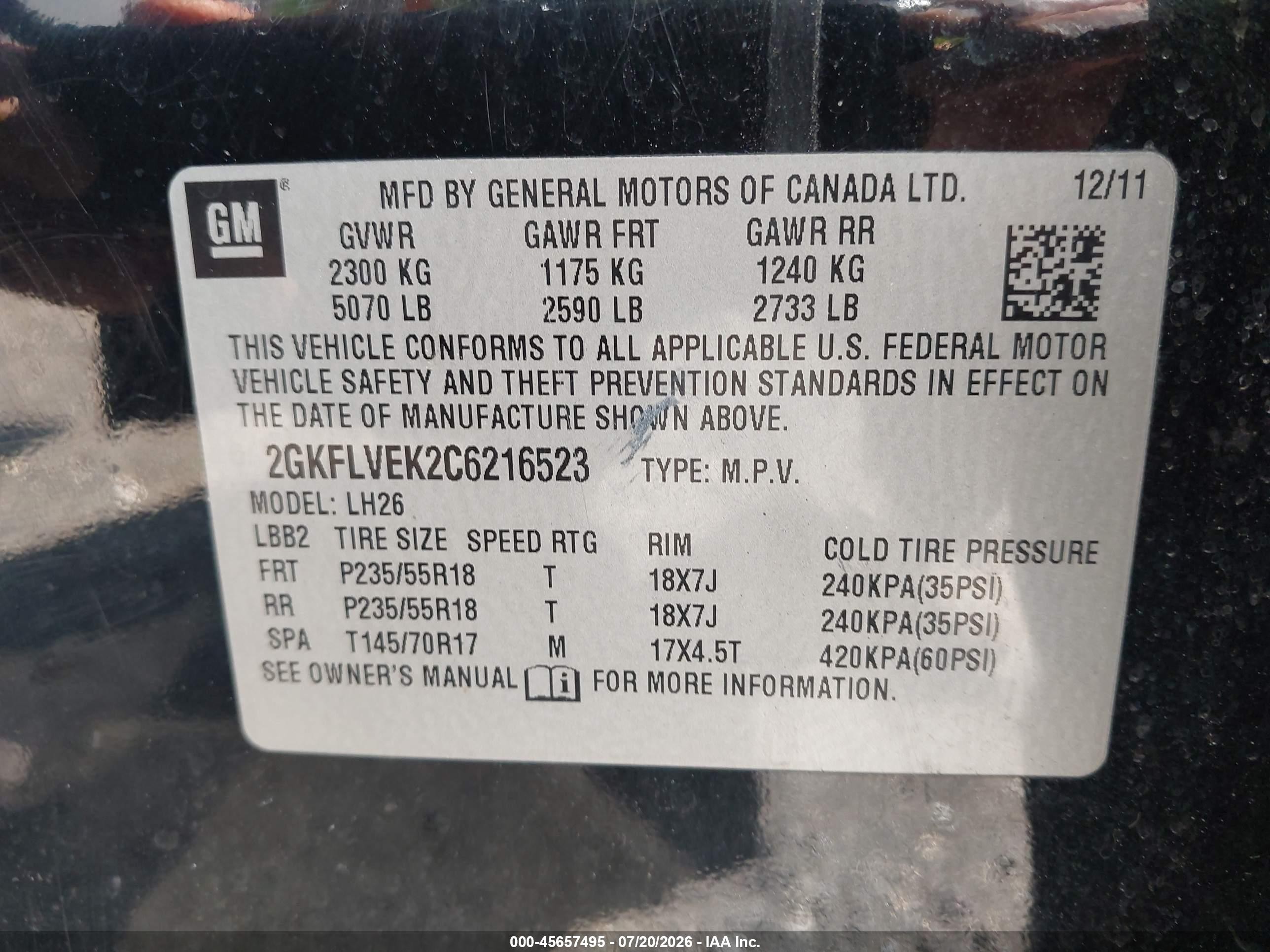 2012 Gmc Terrain Slt-1 Black vin: 2GKFLVEK2C6216523