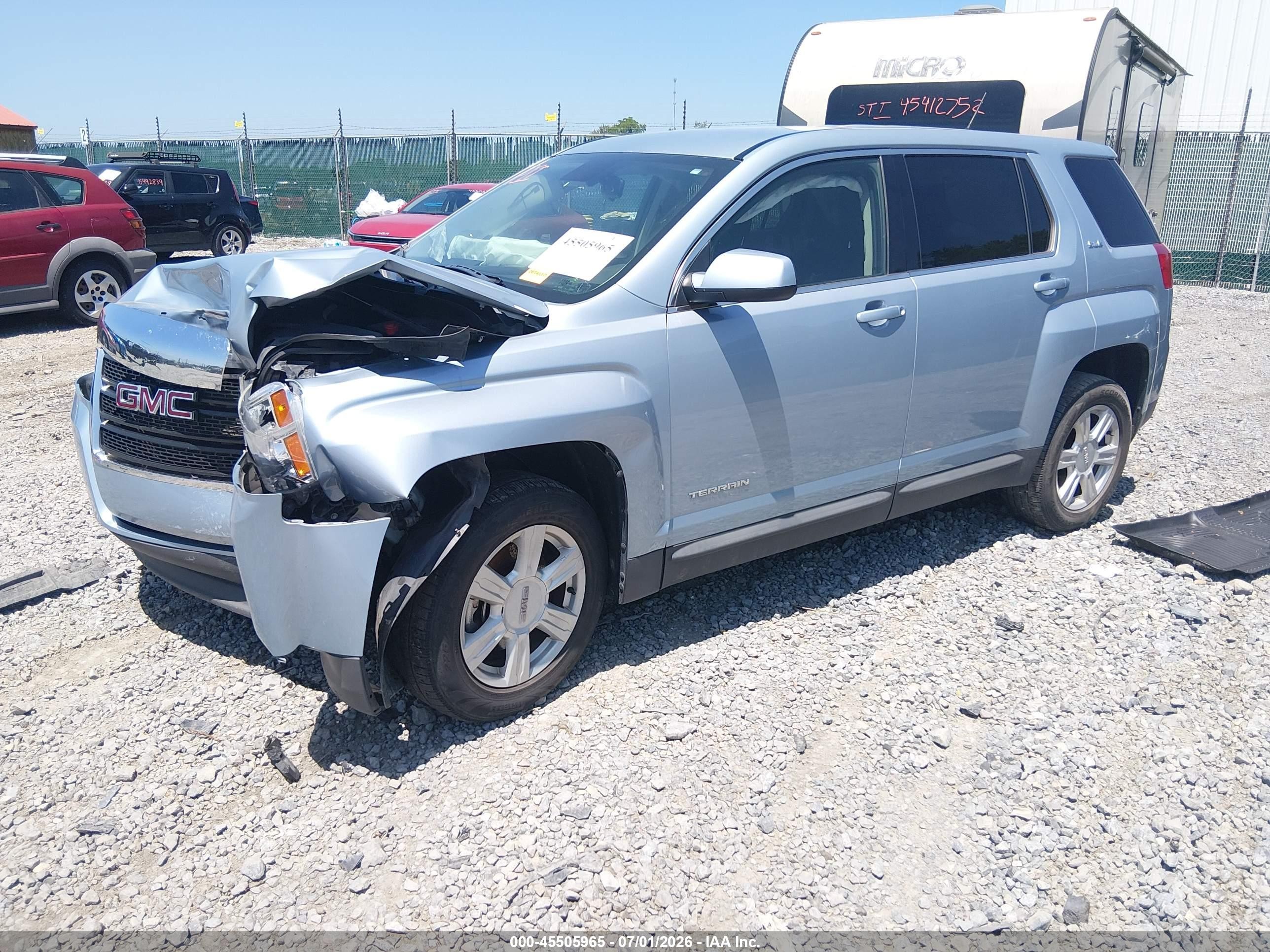 2014 Gmc Terrain Sle-1 Light Blue vin: 2GKFLVEK2E6282606