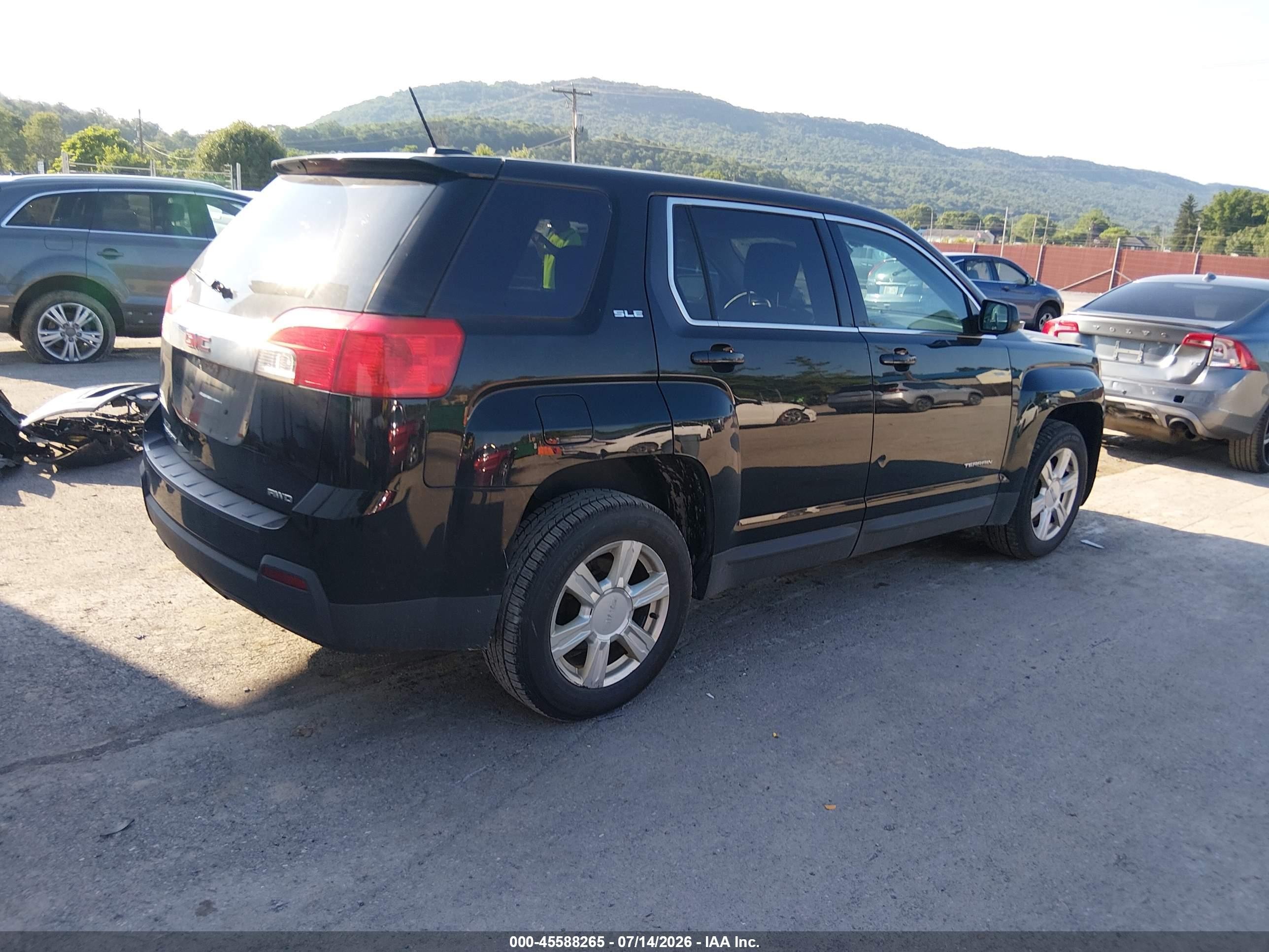 2015 Gmc Terrain Sle-1 Black vin: 2GKFLVEK3F6268604