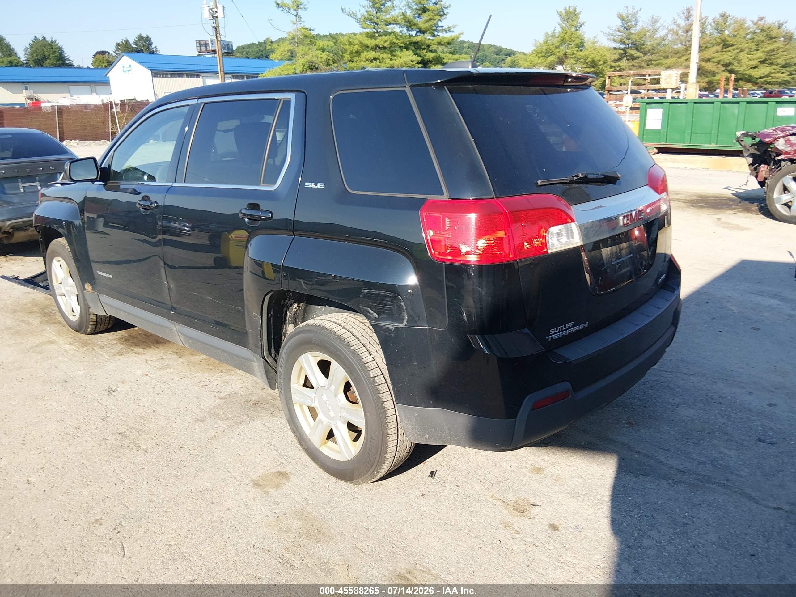 2015 Gmc Terrain Sle-1 Black vin: 2GKFLVEK3F6268604