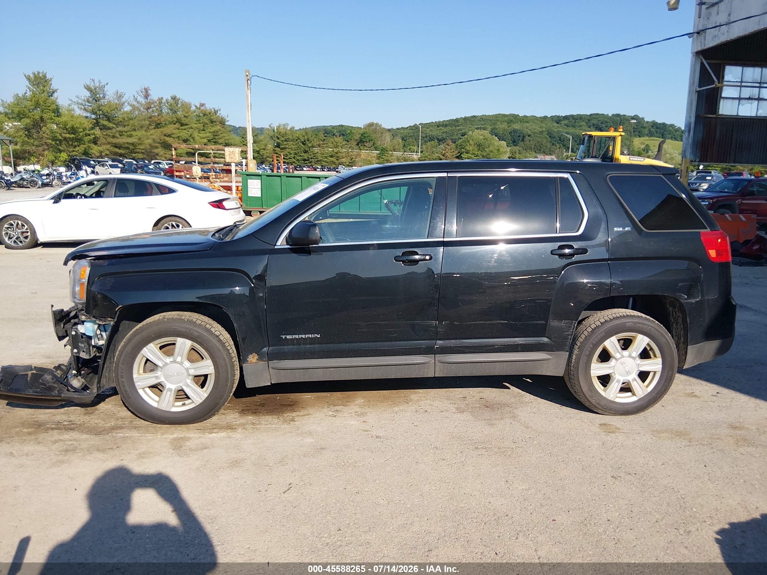 2015 Gmc Terrain Sle-1 Black vin: 2GKFLVEK3F6268604