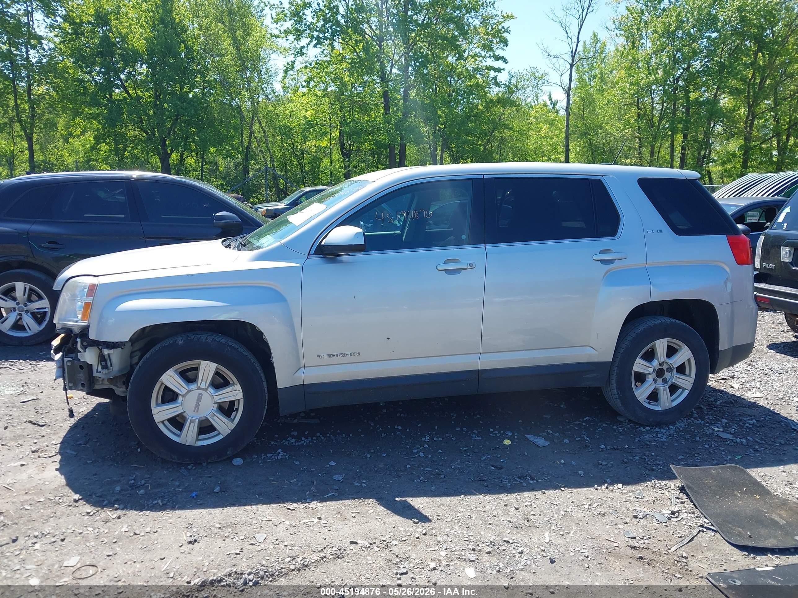 2015 Gmc Terrain Sle-1 Silver vin: 2GKFLVEK5F6398884