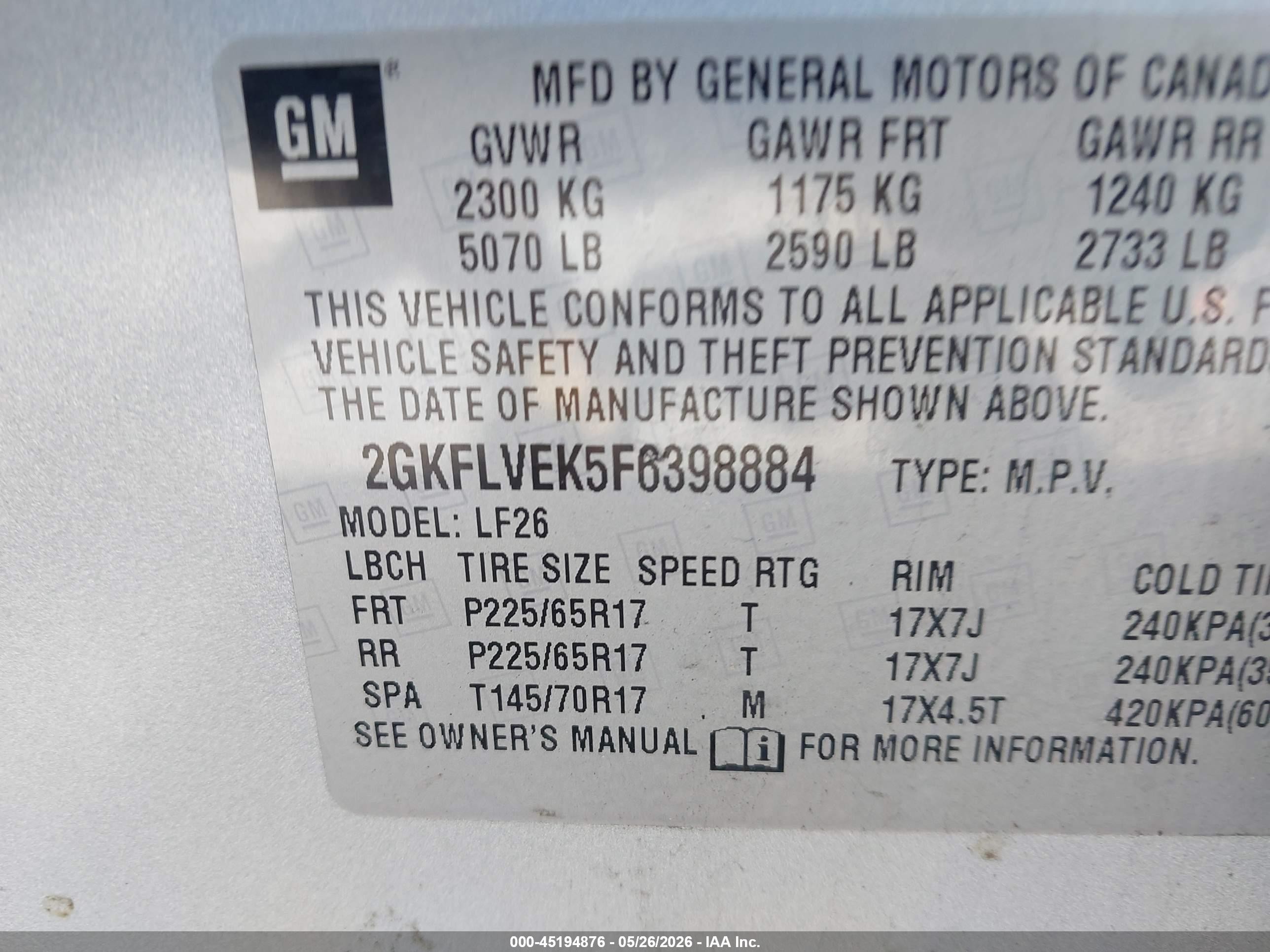 2015 Gmc Terrain Sle-1 Silver vin: 2GKFLVEK5F6398884