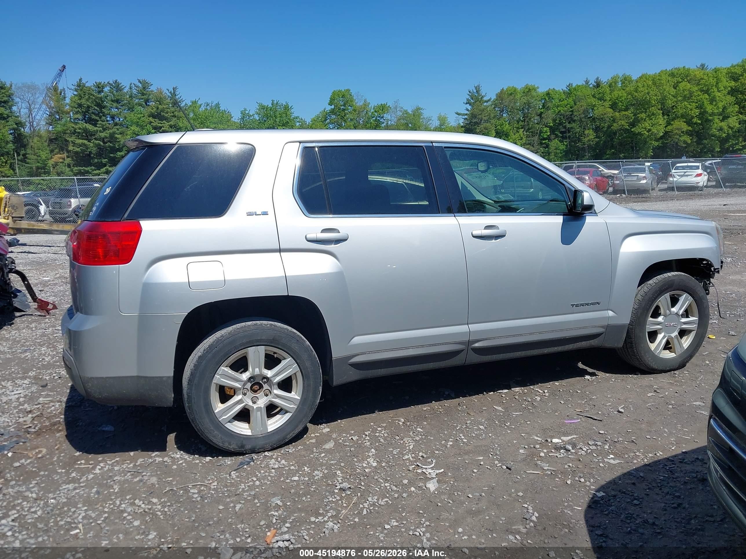2015 Gmc Terrain Sle-1 Silver vin: 2GKFLVEK5F6398884