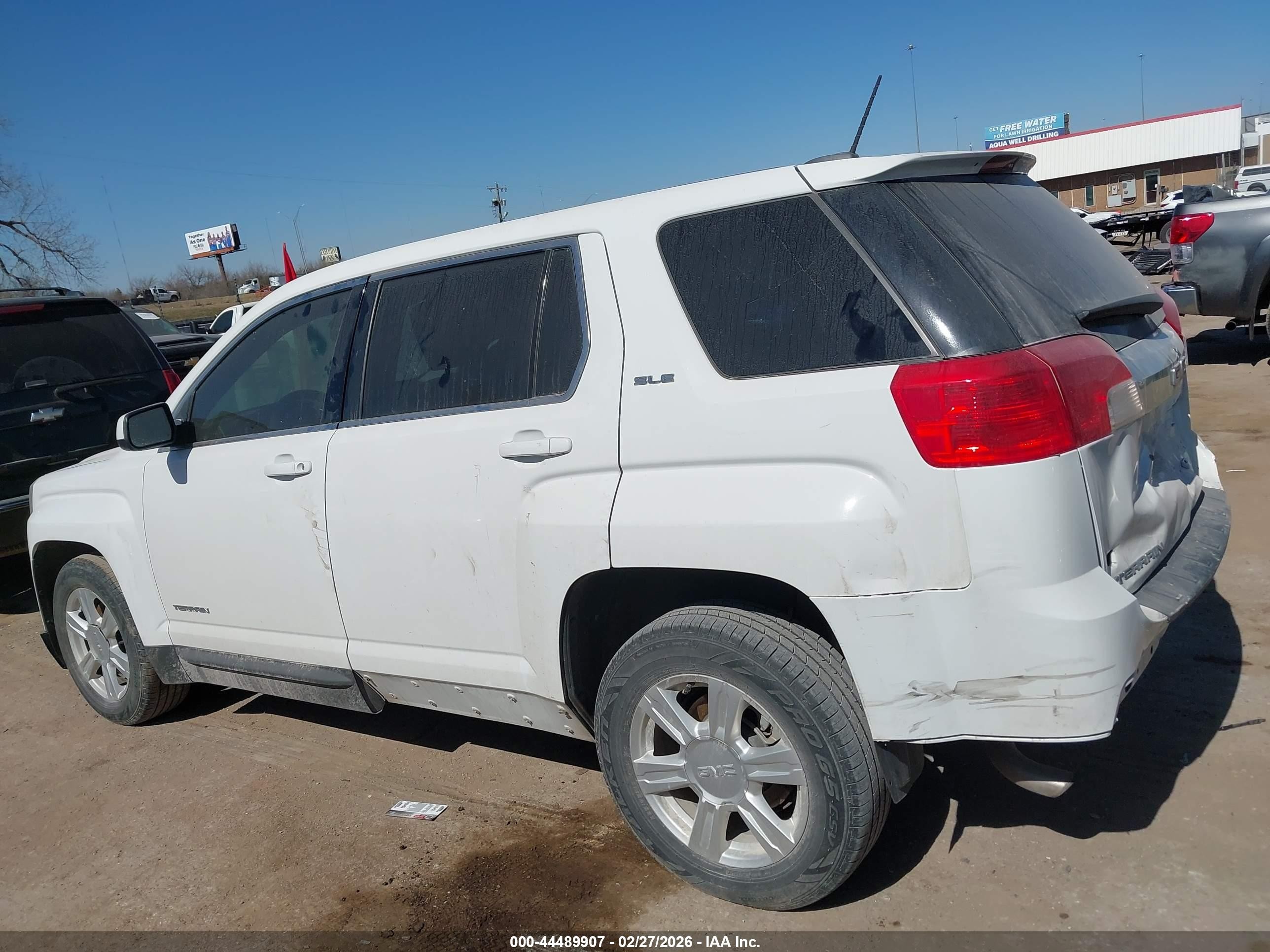 2015 Gmc Terrain Sle-1 White vin: 2GKFLVEK6F6343232