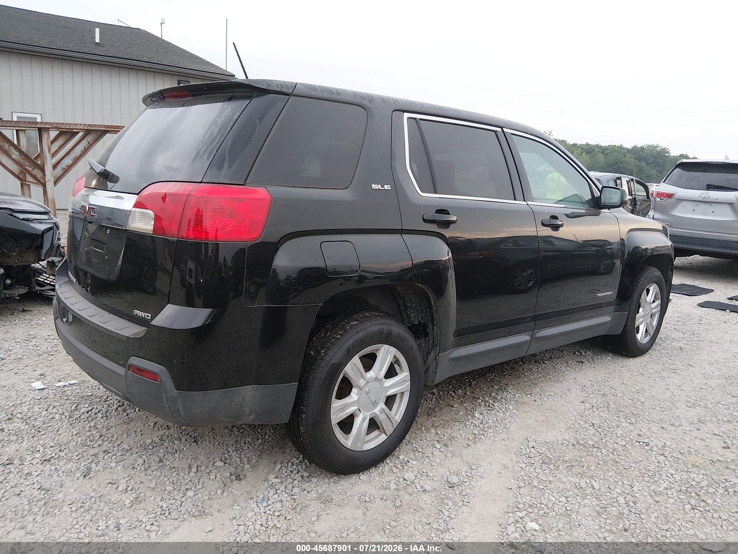 2015 Gmc Terrain Sle-1 Black vin: 2GKFLVEK6F6417765