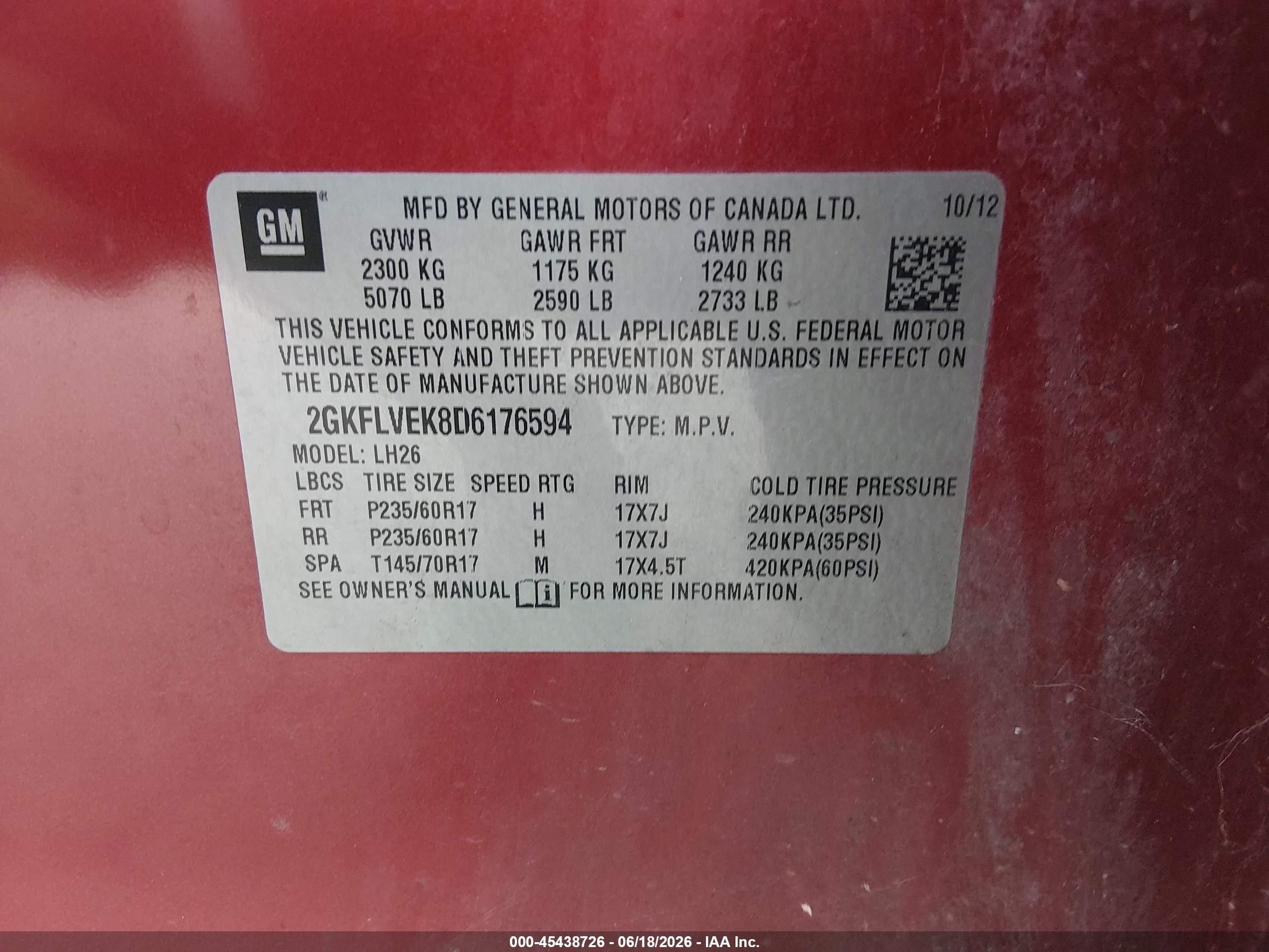 2013 Gmc Terrain Slt-1 Красный vin: 2GKFLVEK8D6176594